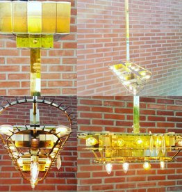 Zeldzame vintage '70 hanglamp 120x60x20cm