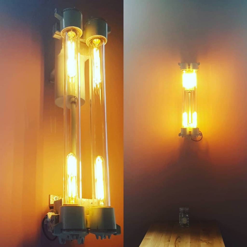 Industriele dubbele glazen tube lamp