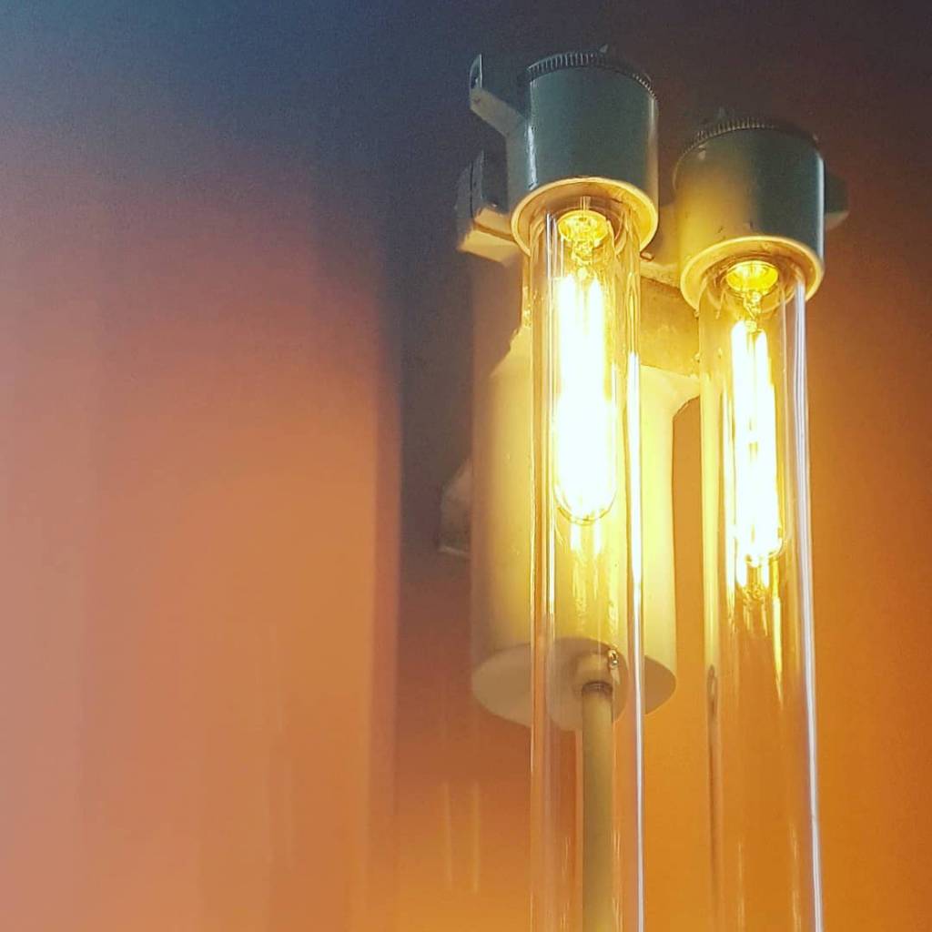 Industriele dubbele glazen tube lamp