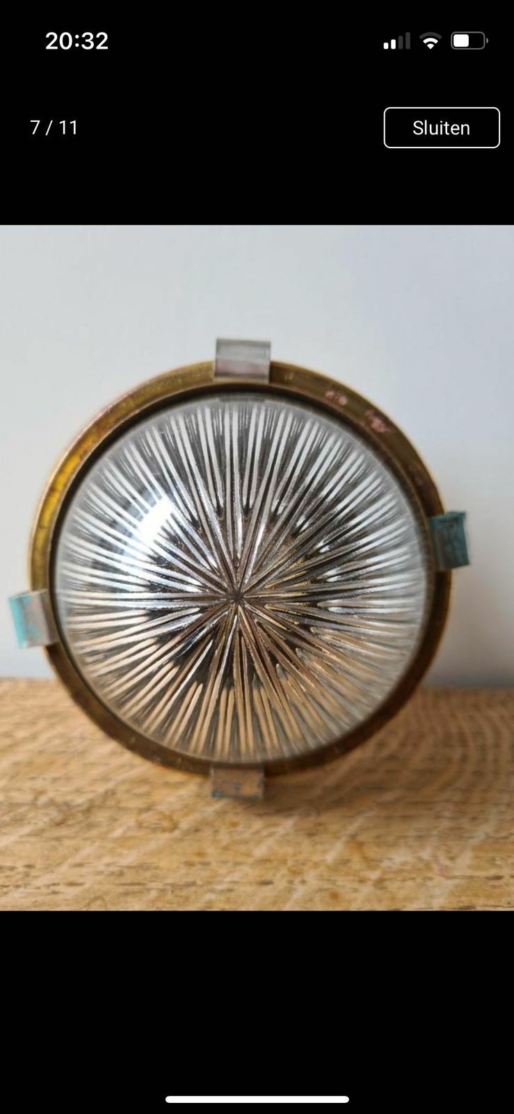 Mini messing wandlampen