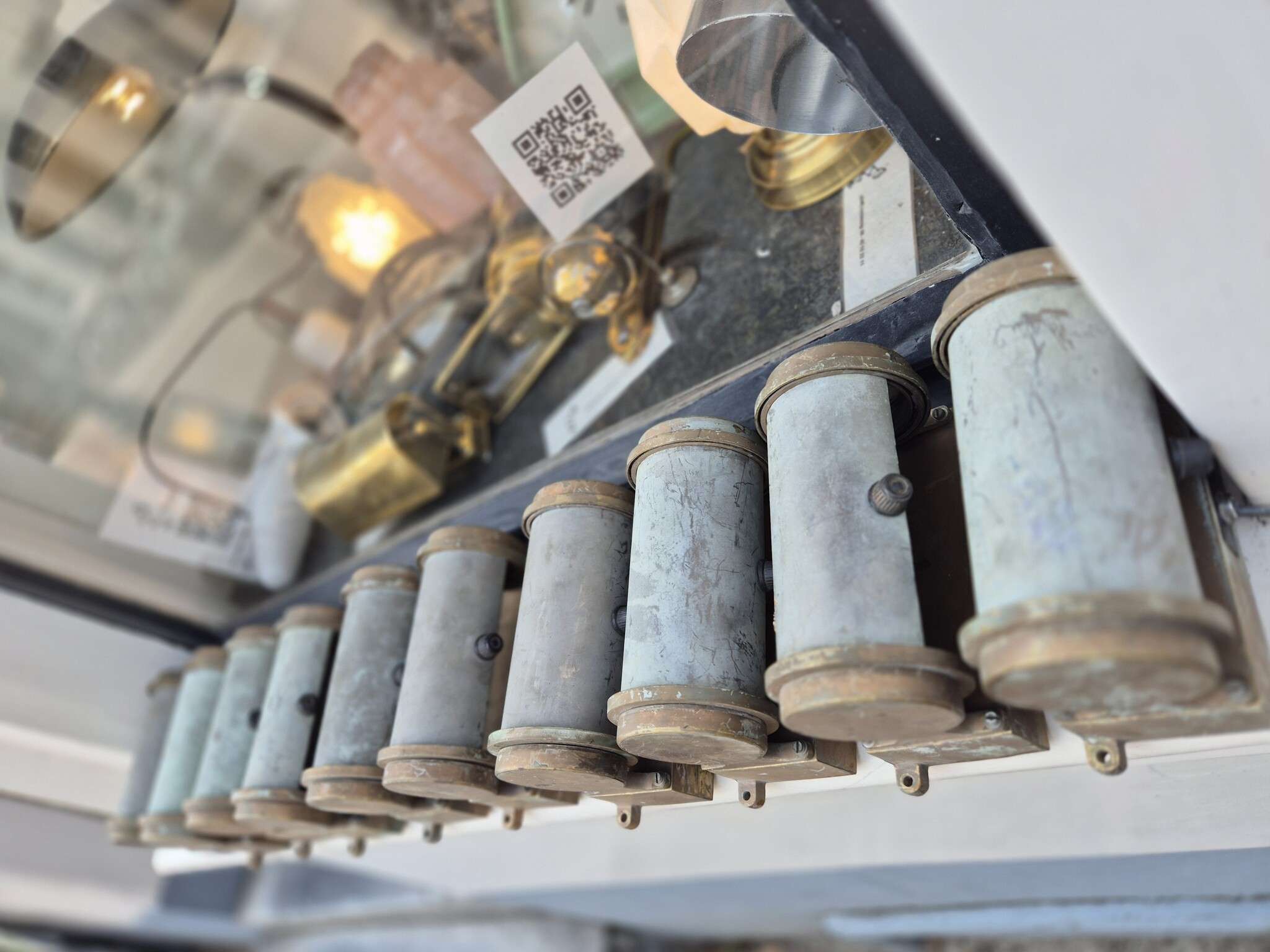 Bronzen verstelbare wandlamp