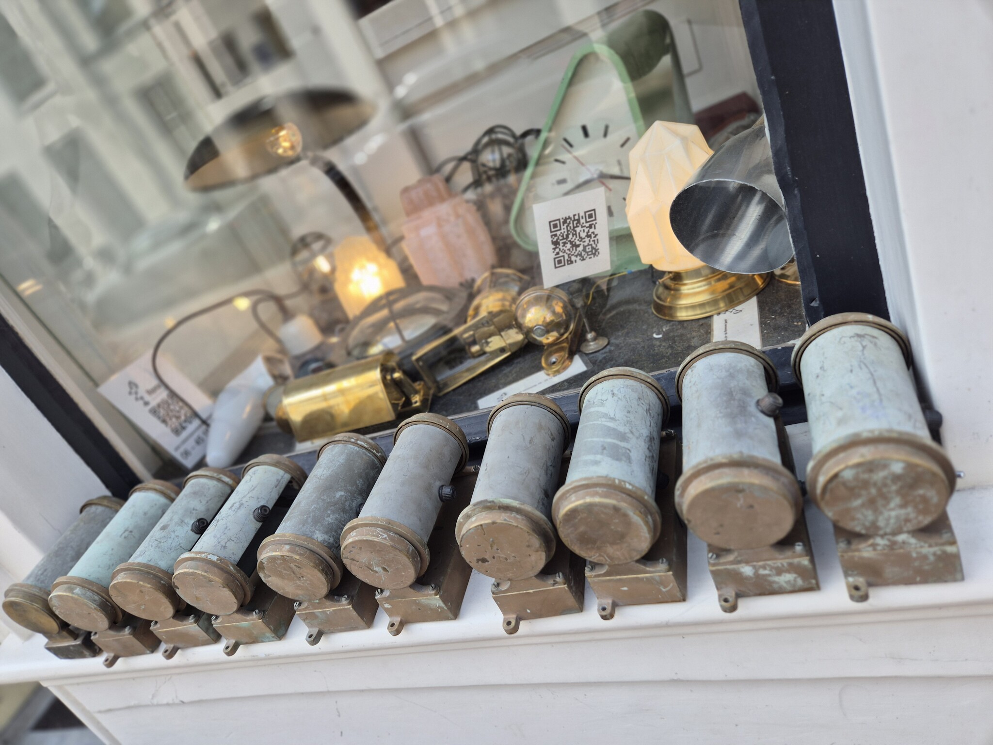 Bronzen verstelbare wandlamp