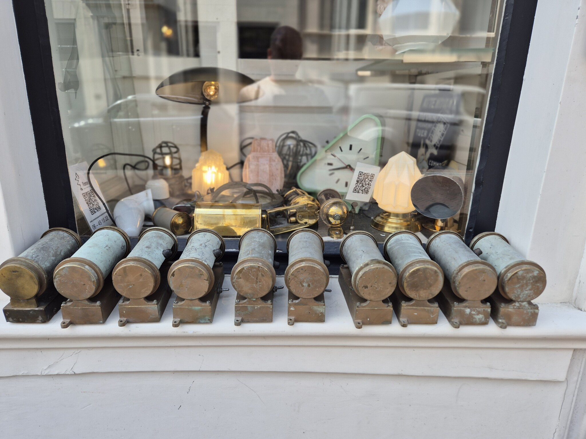 Bronzen verstelbare wandlamp