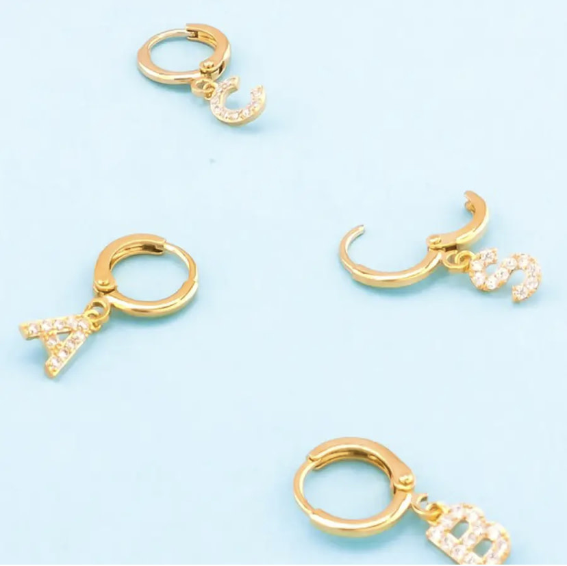 Initial Earrings