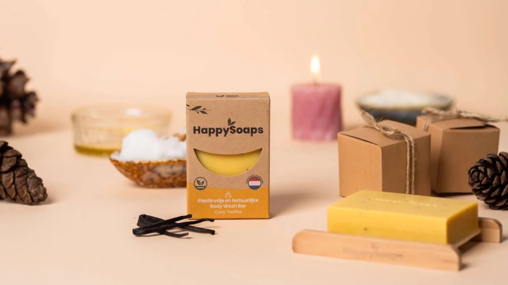 Happy Soaps Body Wash Bar – Cozy Vanilla