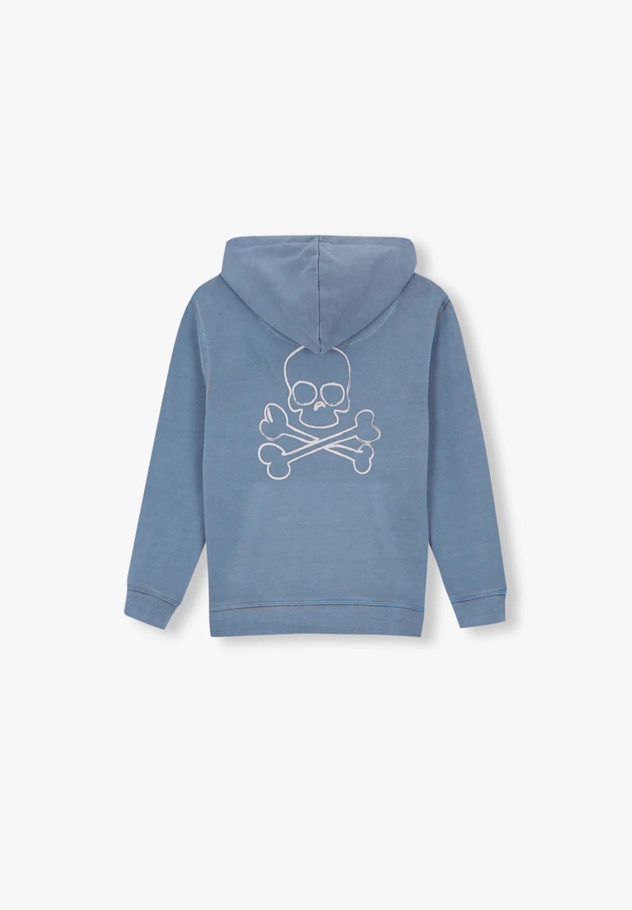 Scalpers Hoodie With Glitter Skull On The Back