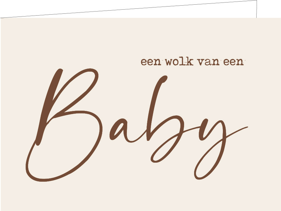 Wenskaart Een wolk van een baby