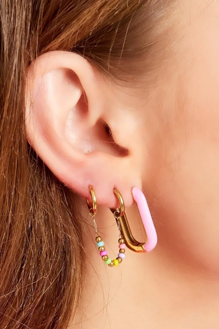 Kleurrijke ketting oorbellen