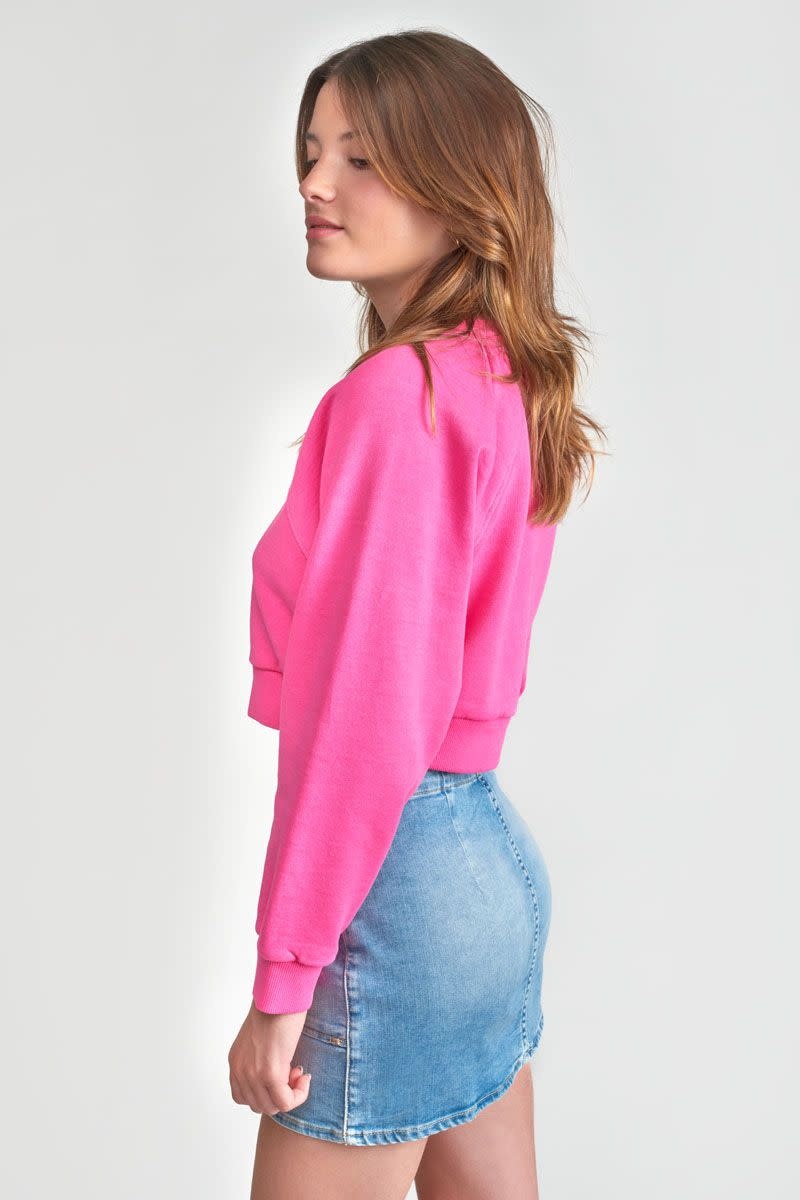 Pink Cropped Sweatshirt