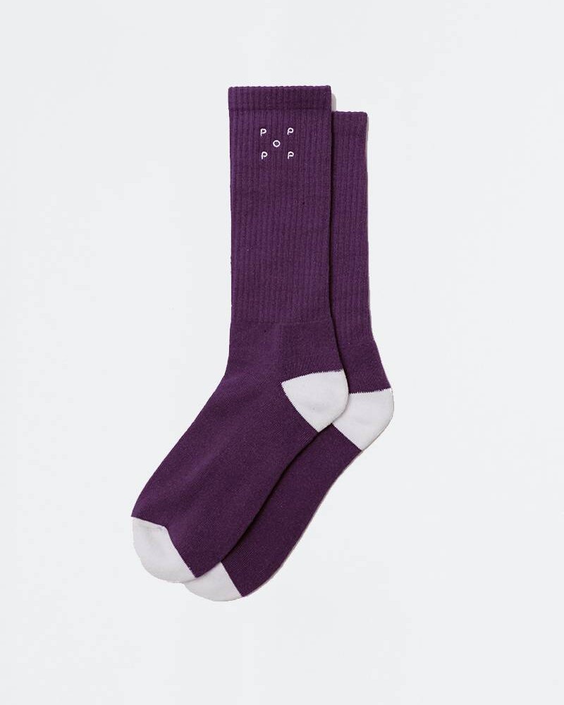 Pop Trading Co Pop Trading Company Sport Socks Eggplant