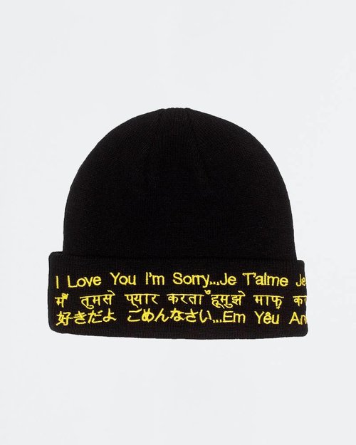 Fucking Awesome Fucking Awesome ILY Im Sorry Beanie Black/Yellow