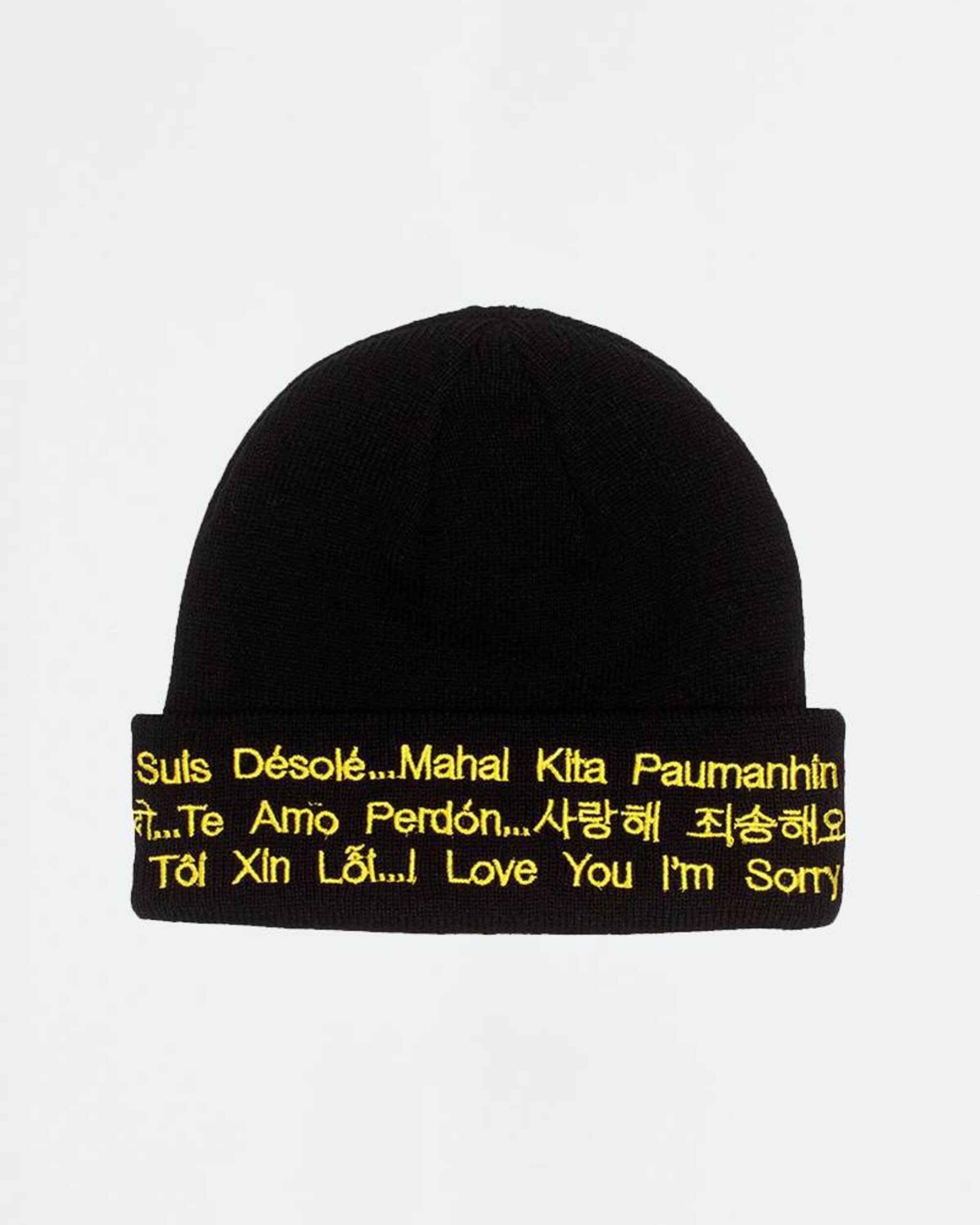 Fucking Awesome ILY Im Sorry Beanie Black/Yellow