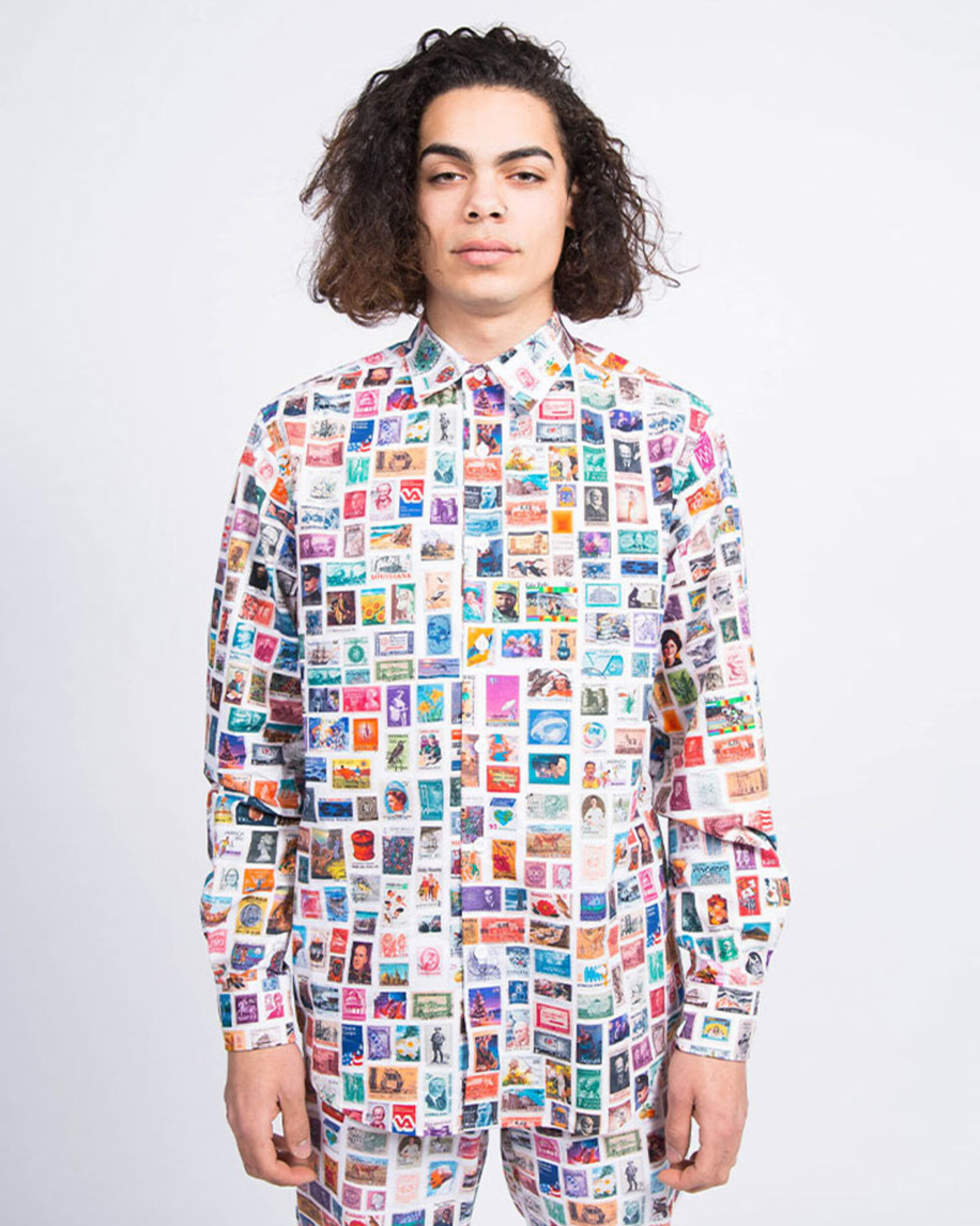 Fucking Awesome Stamps Dress Shirt White/Multi