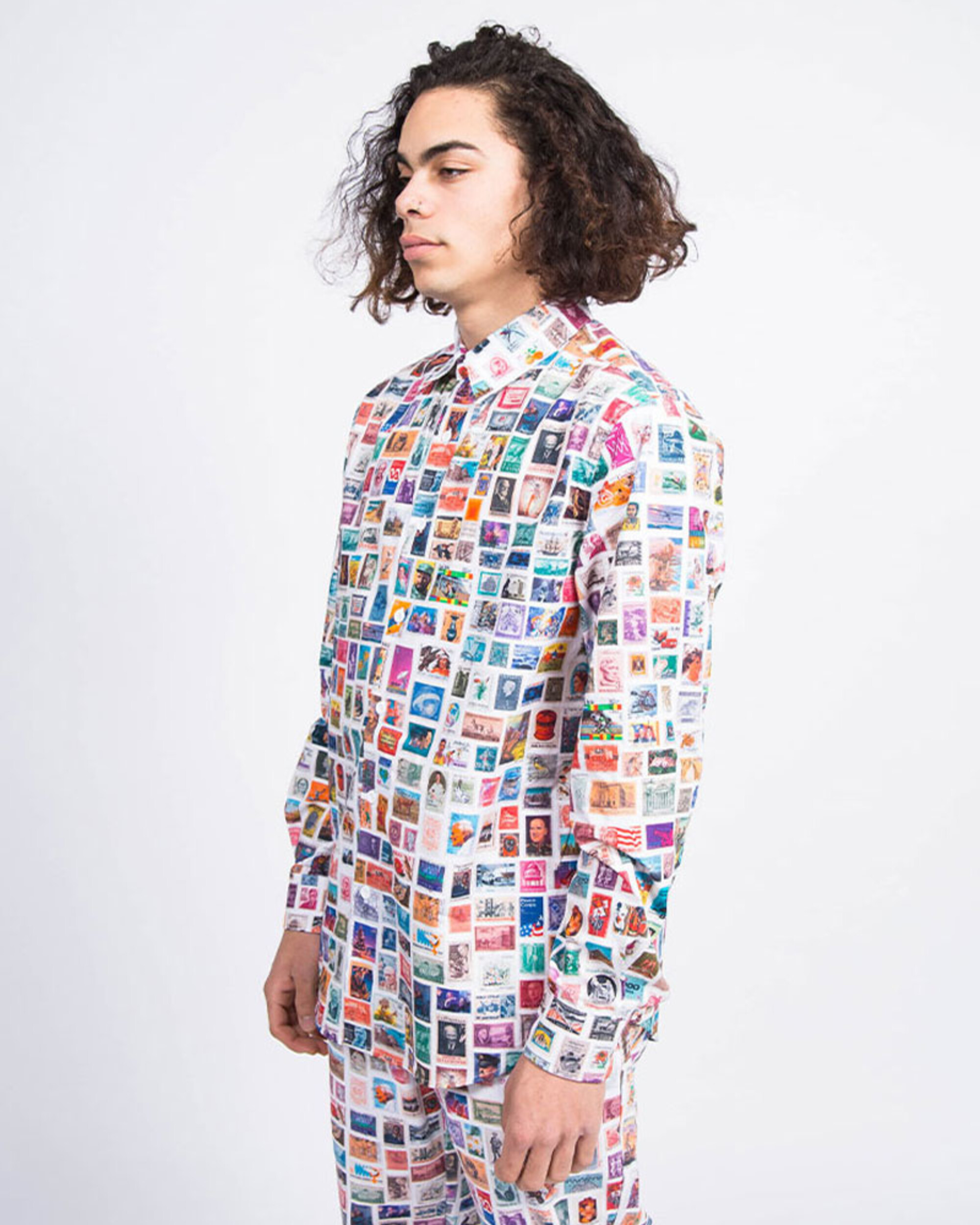 Fucking Awesome Stamps Dress Shirt White/Multi