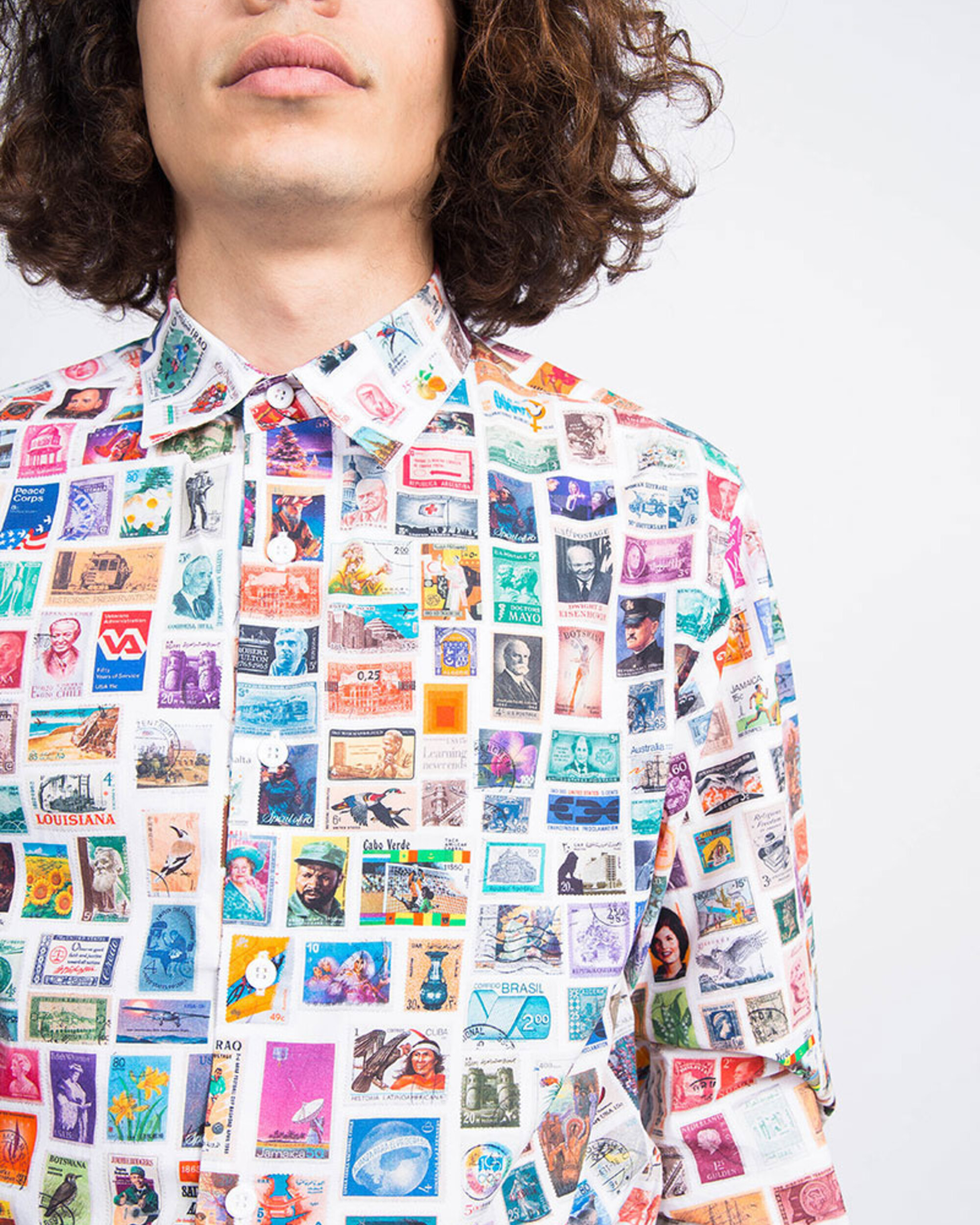 Fucking Awesome Stamps Dress Shirt White/Multi