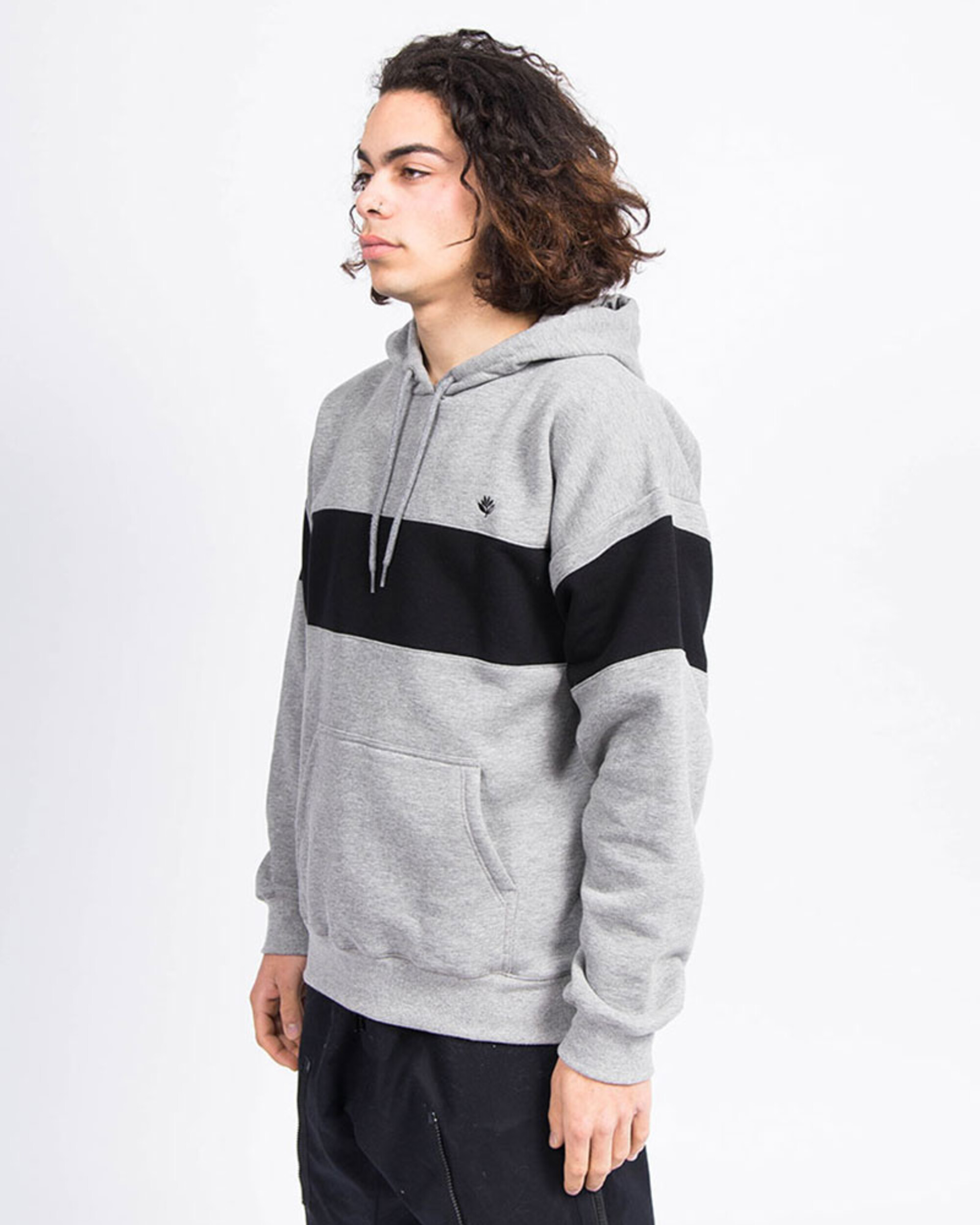 Magenta  Brode Hoodie Heather Grey