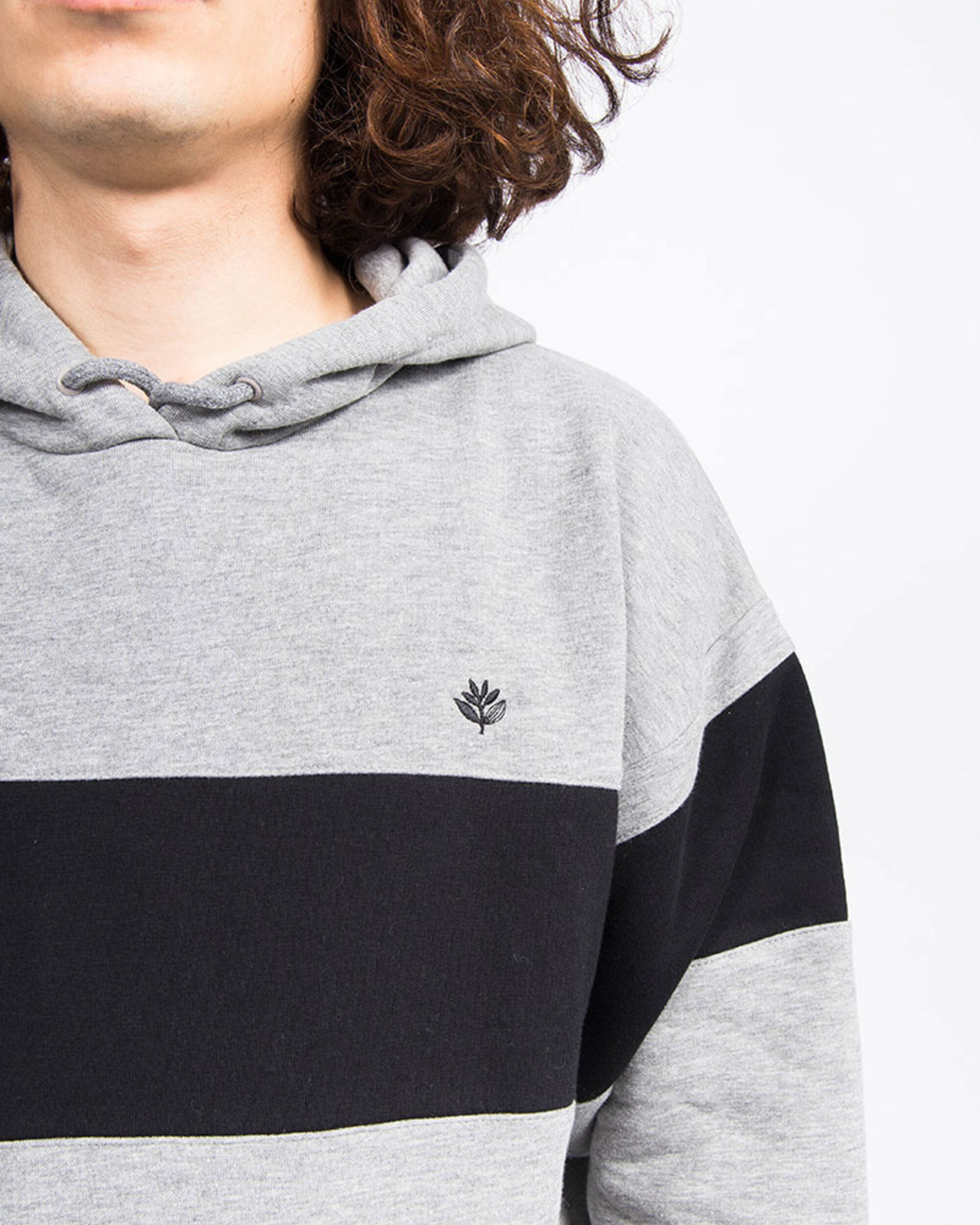 Magenta  Brode Hoodie Heather Grey