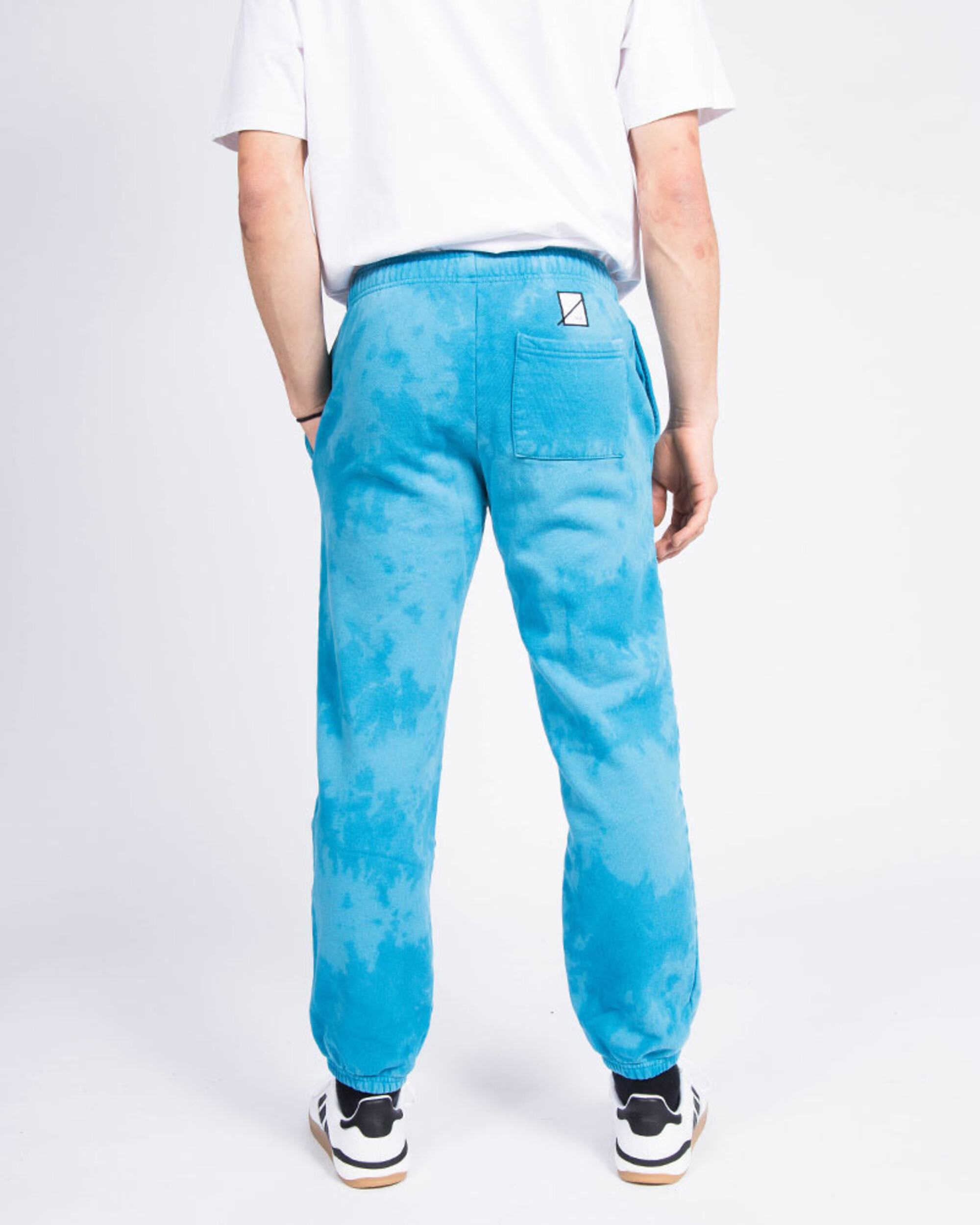 Numbers Outline Wordmark Fleece Bottoms Indigo Tie Dye