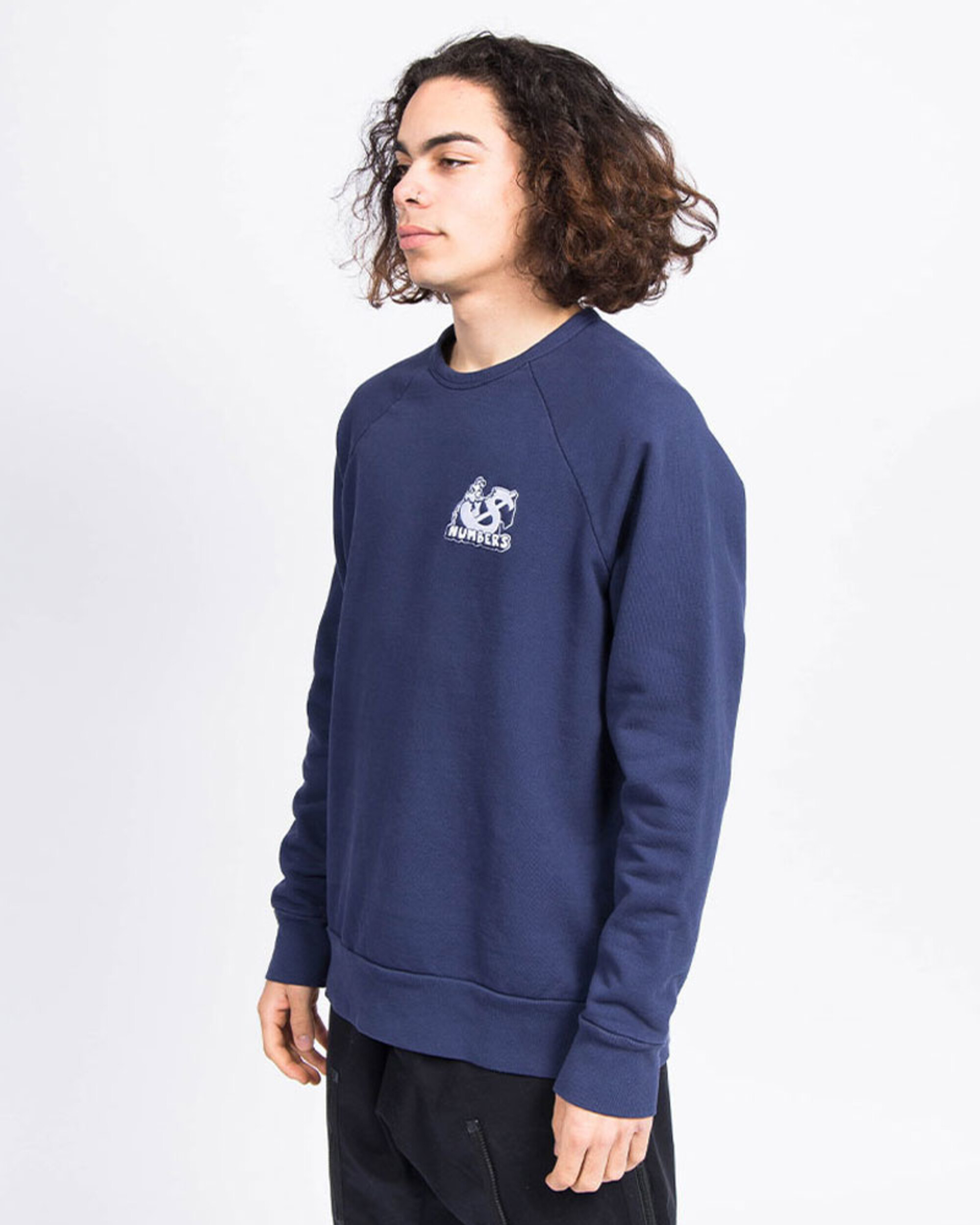 Numbers Termite Fleece Crewneck Navy