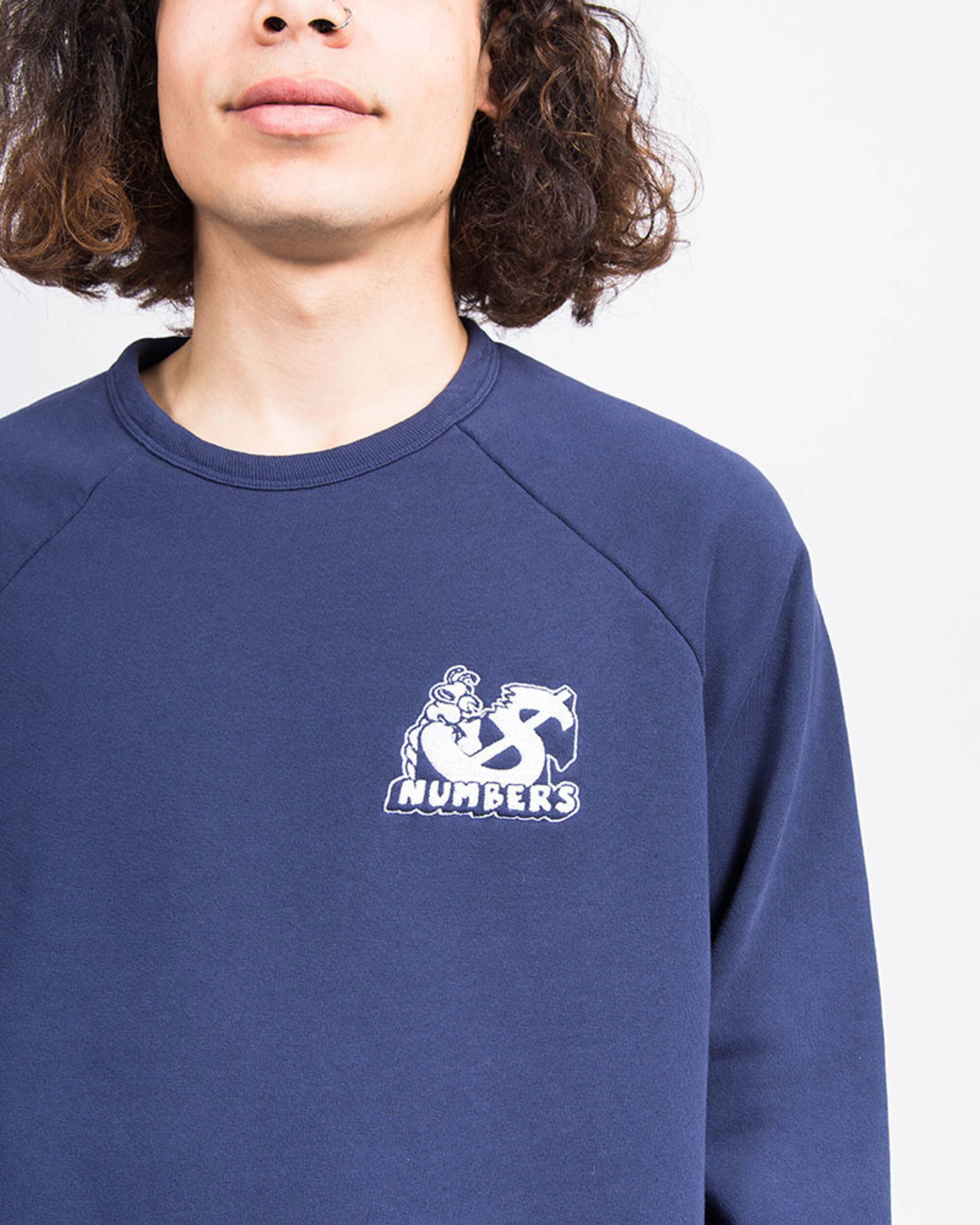 Numbers Termite Fleece Crewneck Navy