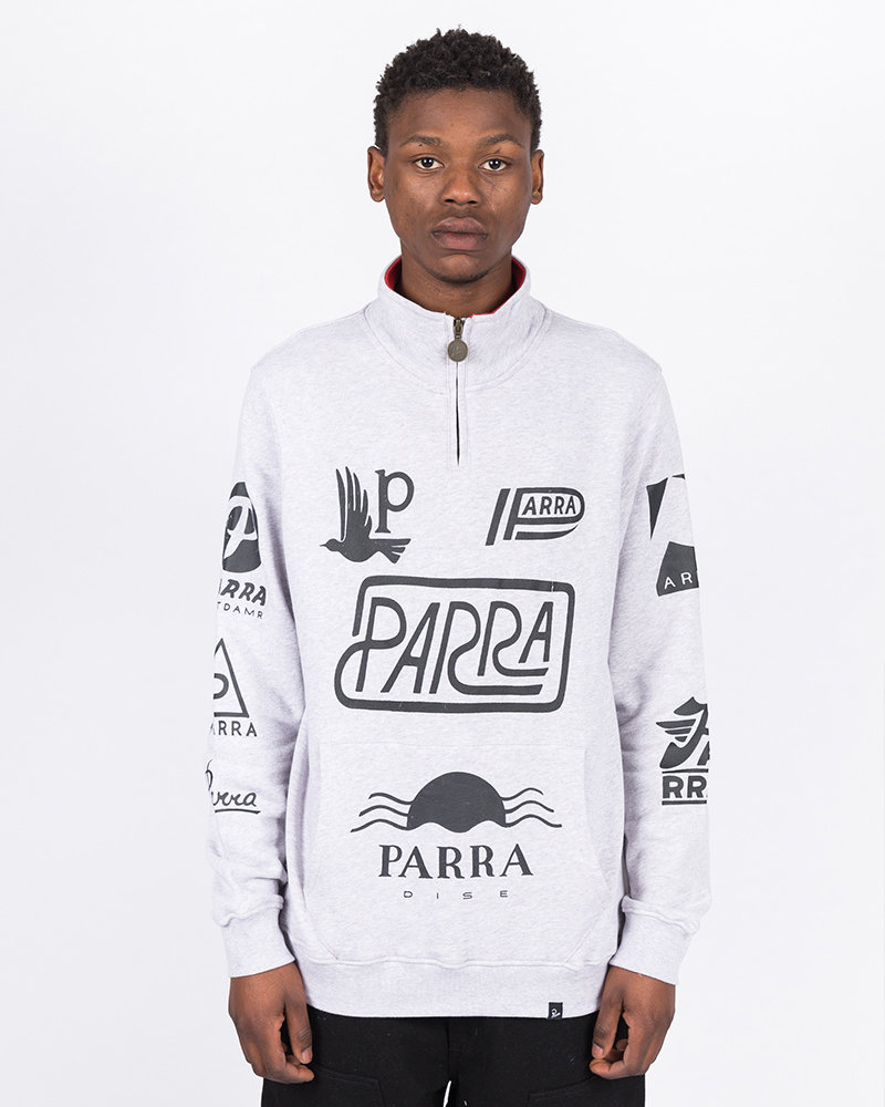 Parra Parra Sponsored Quarterzip Ash Gray