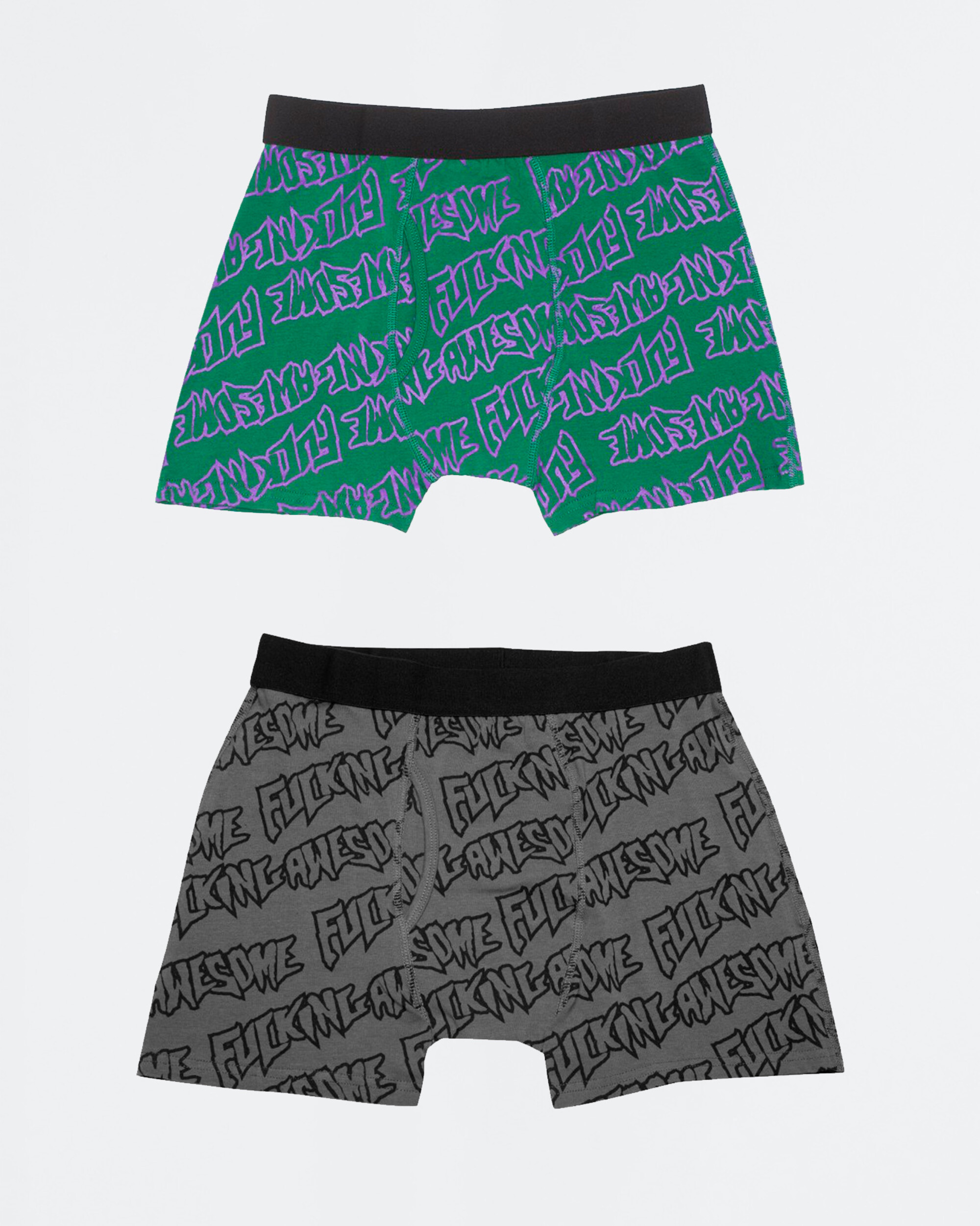 Fucking Awesome Boxer Briefs Purple Green/Black Grey