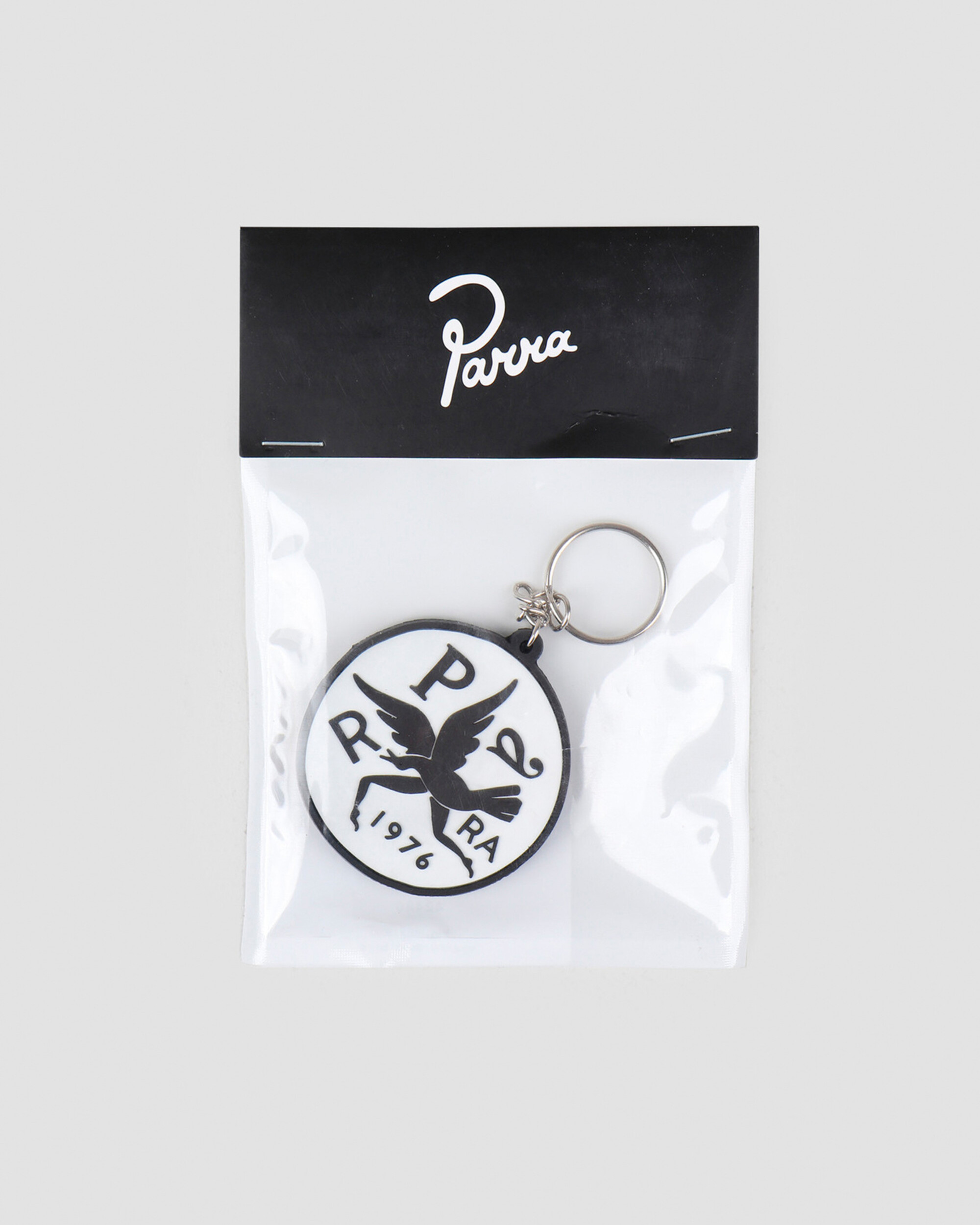 Parra Keychain Upside Down Bird White