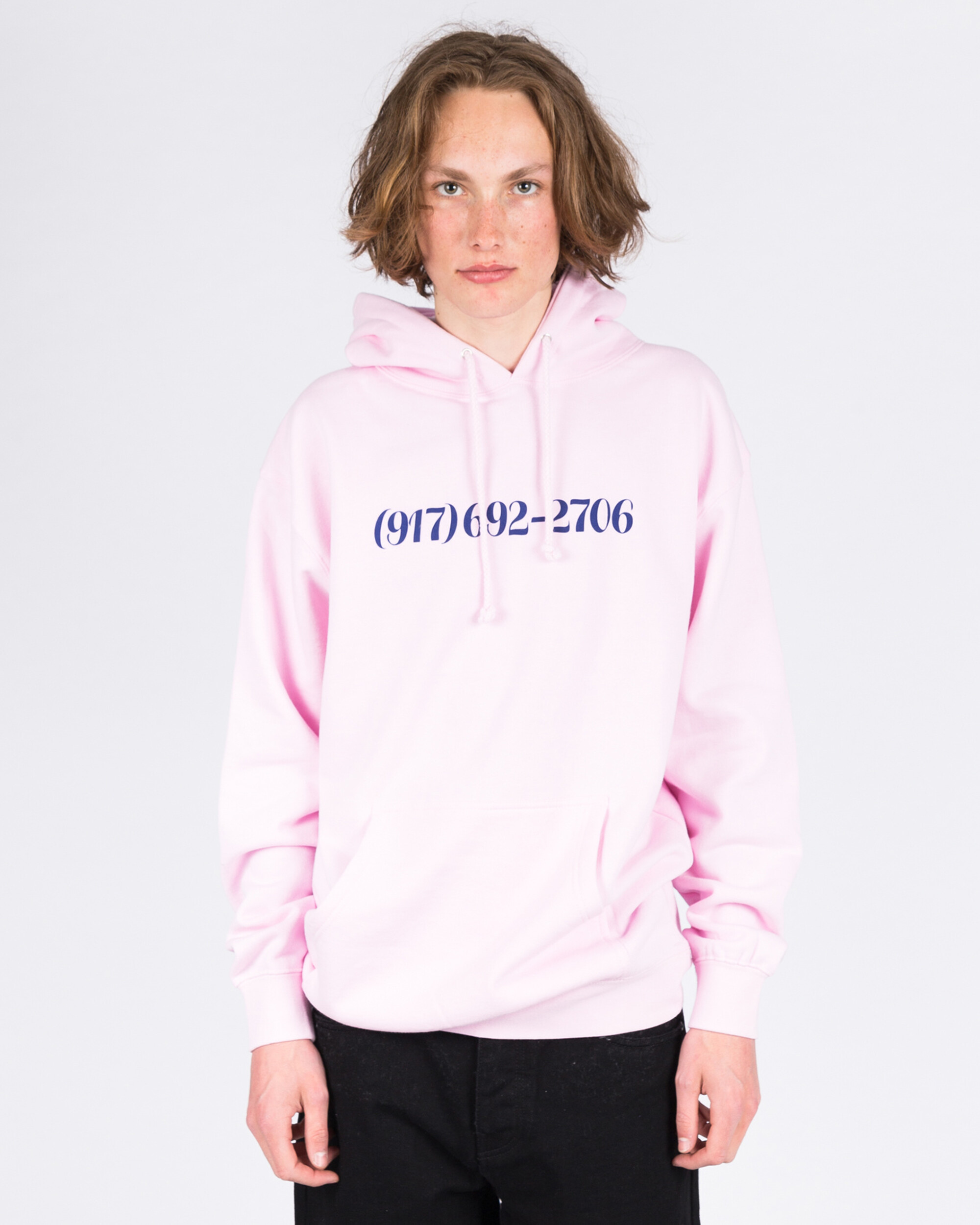 Call Me 917 Dialtone Hoodie Pink