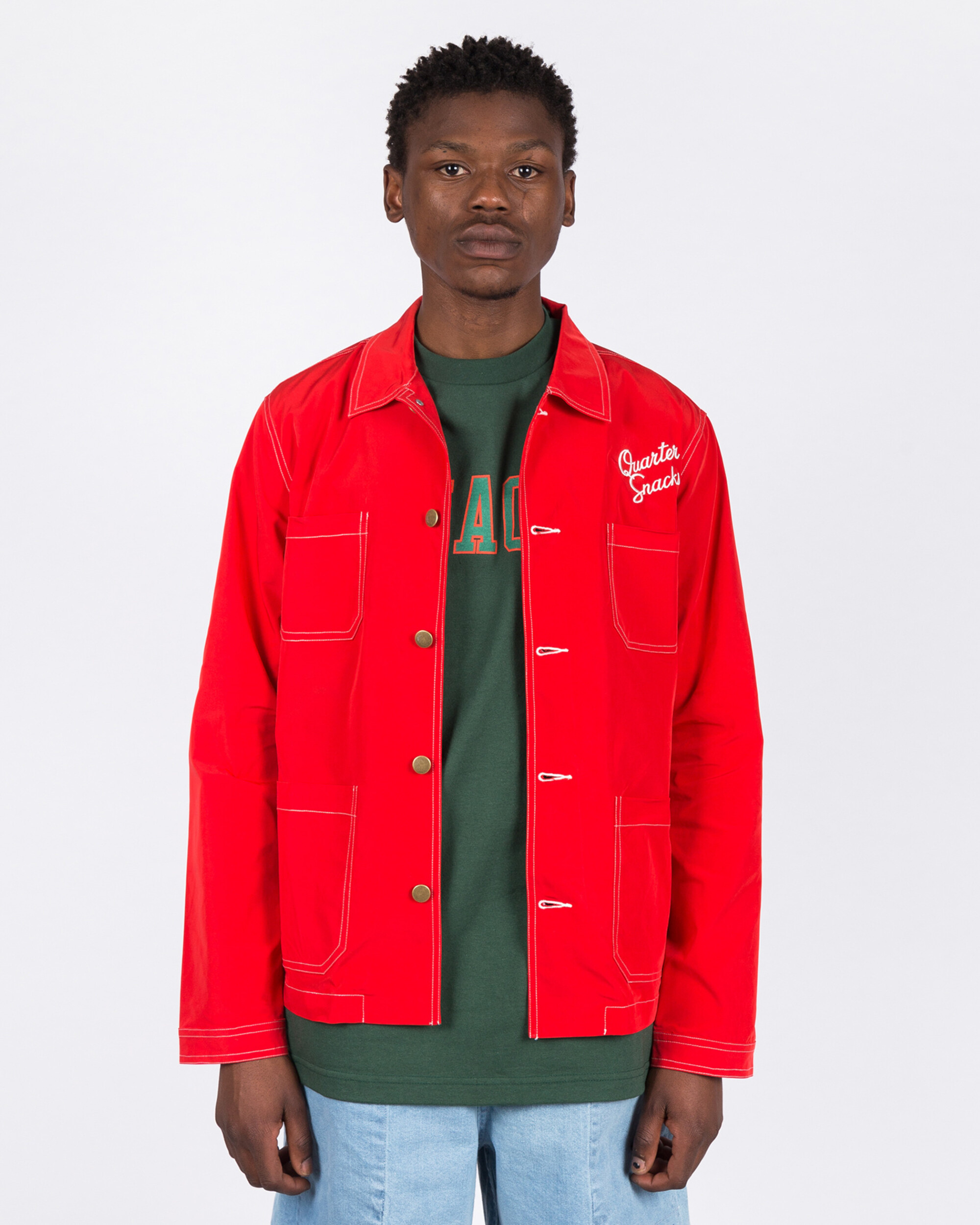 Quartersnacks Nylon Chore Jacket Red