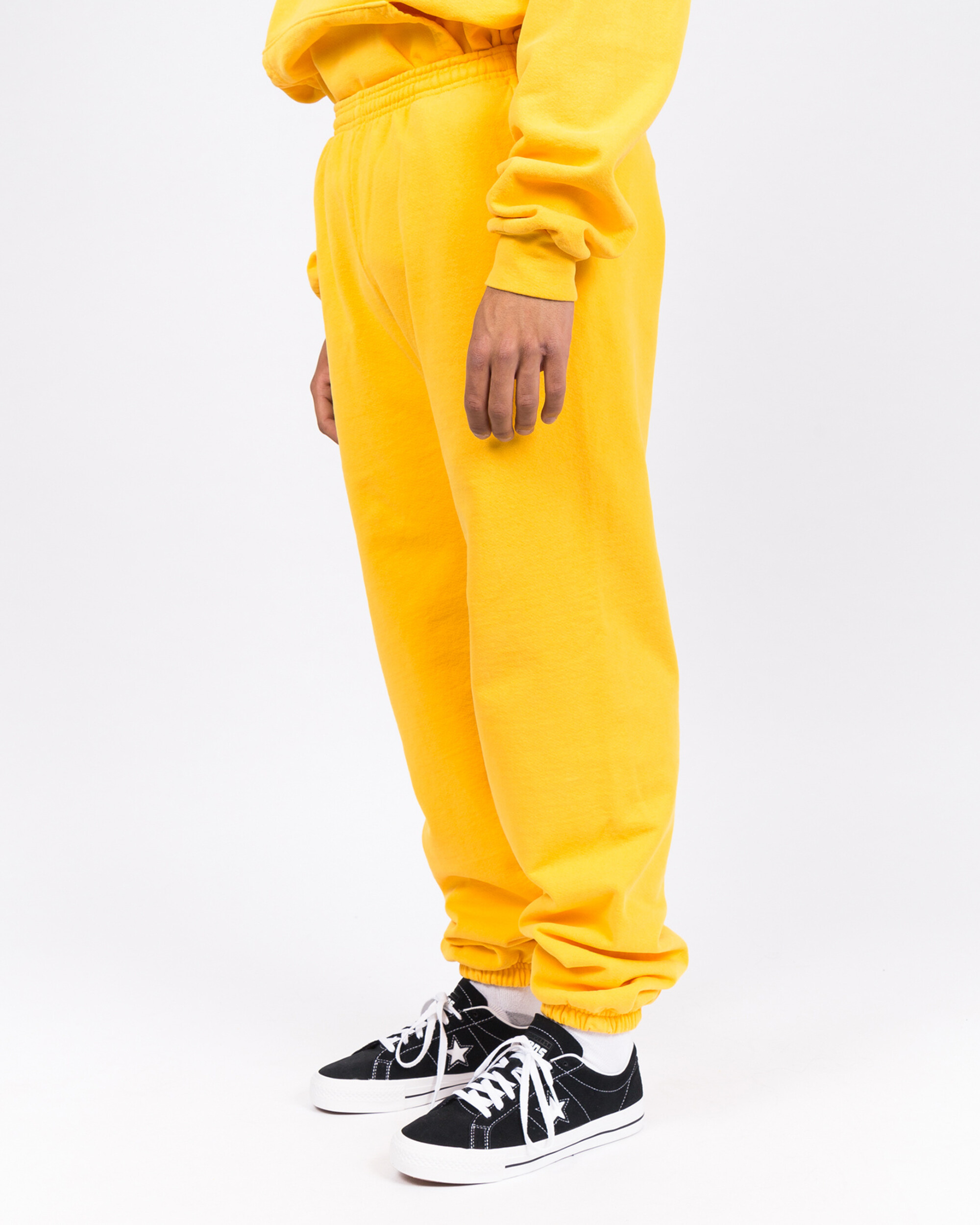 Dime Classic Embroidered Sweatpants Yellow