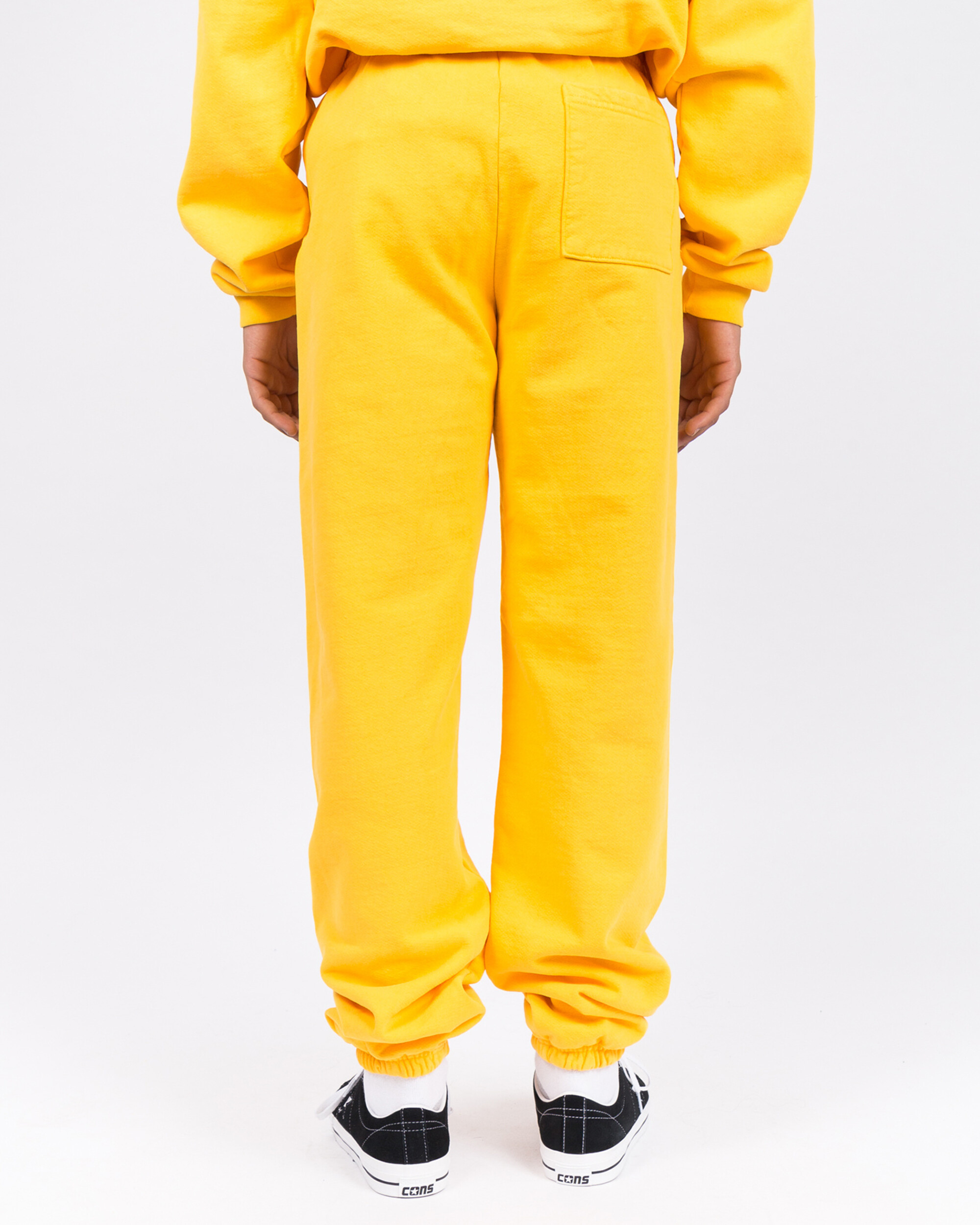 Dime Classic Embroidered Sweatpants Yellow