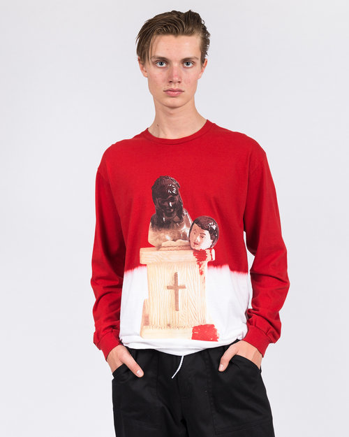 Fucking Awesome Fucking Awesome Prey Bleach Dip Dyed Longsleeve Red