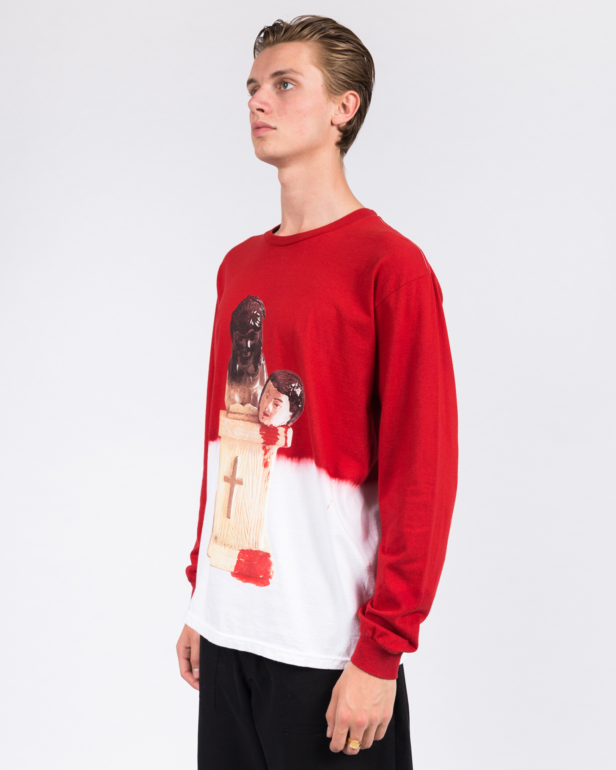 Fucking Awesome Prey Bleach Dip Dyed Longsleeve Red