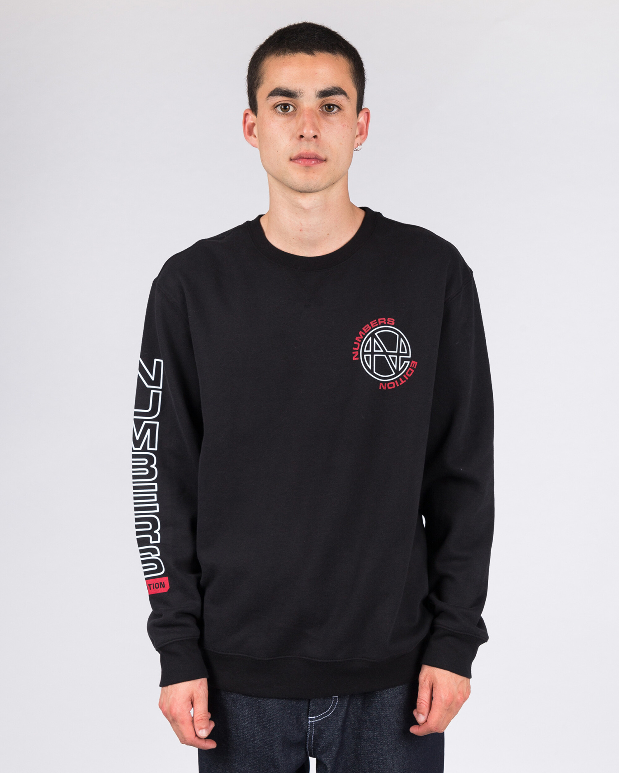 Numbers Edition Crewneck N.E. Fleece Crew Black