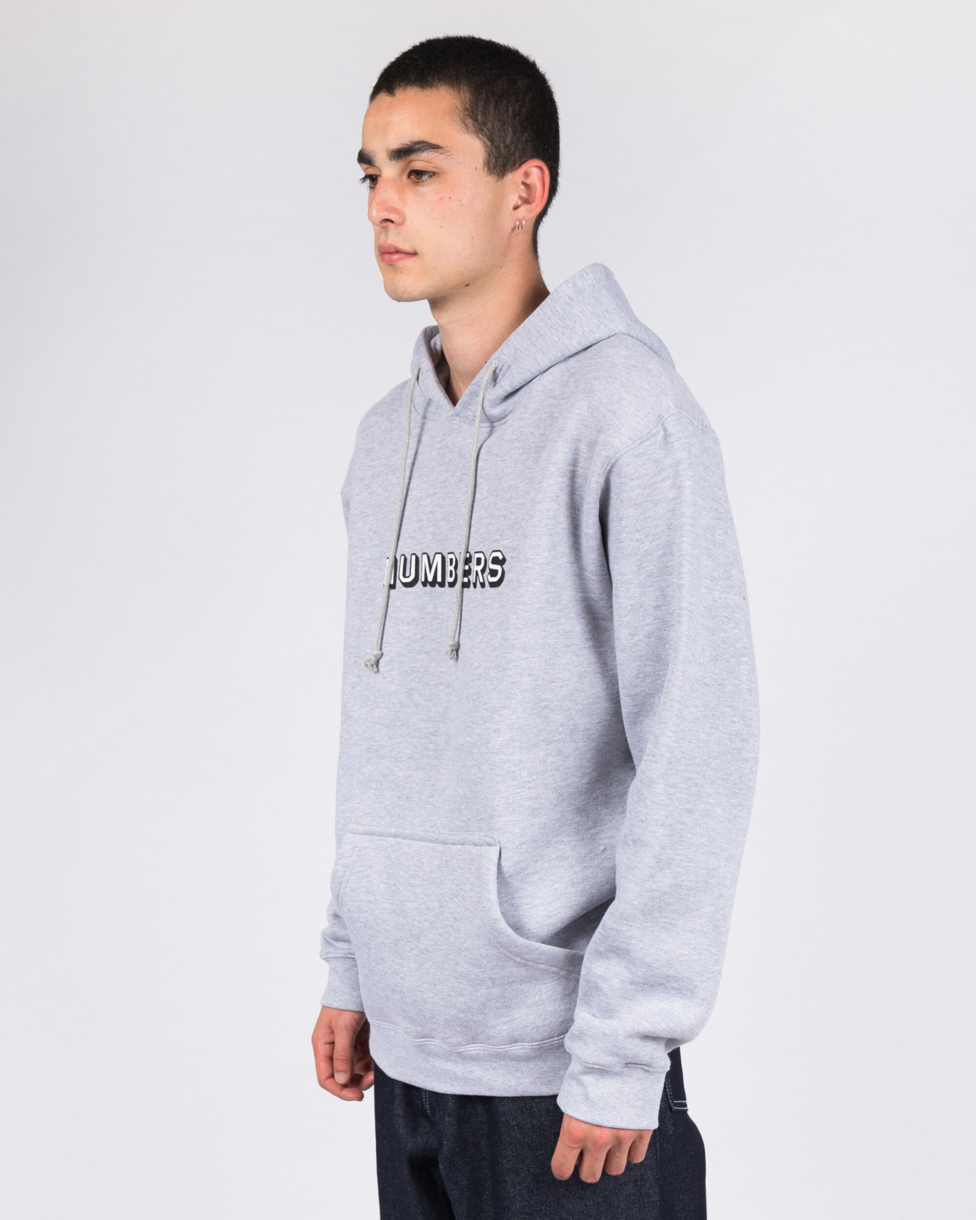 Numbers Edition Hoodie EMB 3D Wordmark Fleece Hoodie Athletic Heather