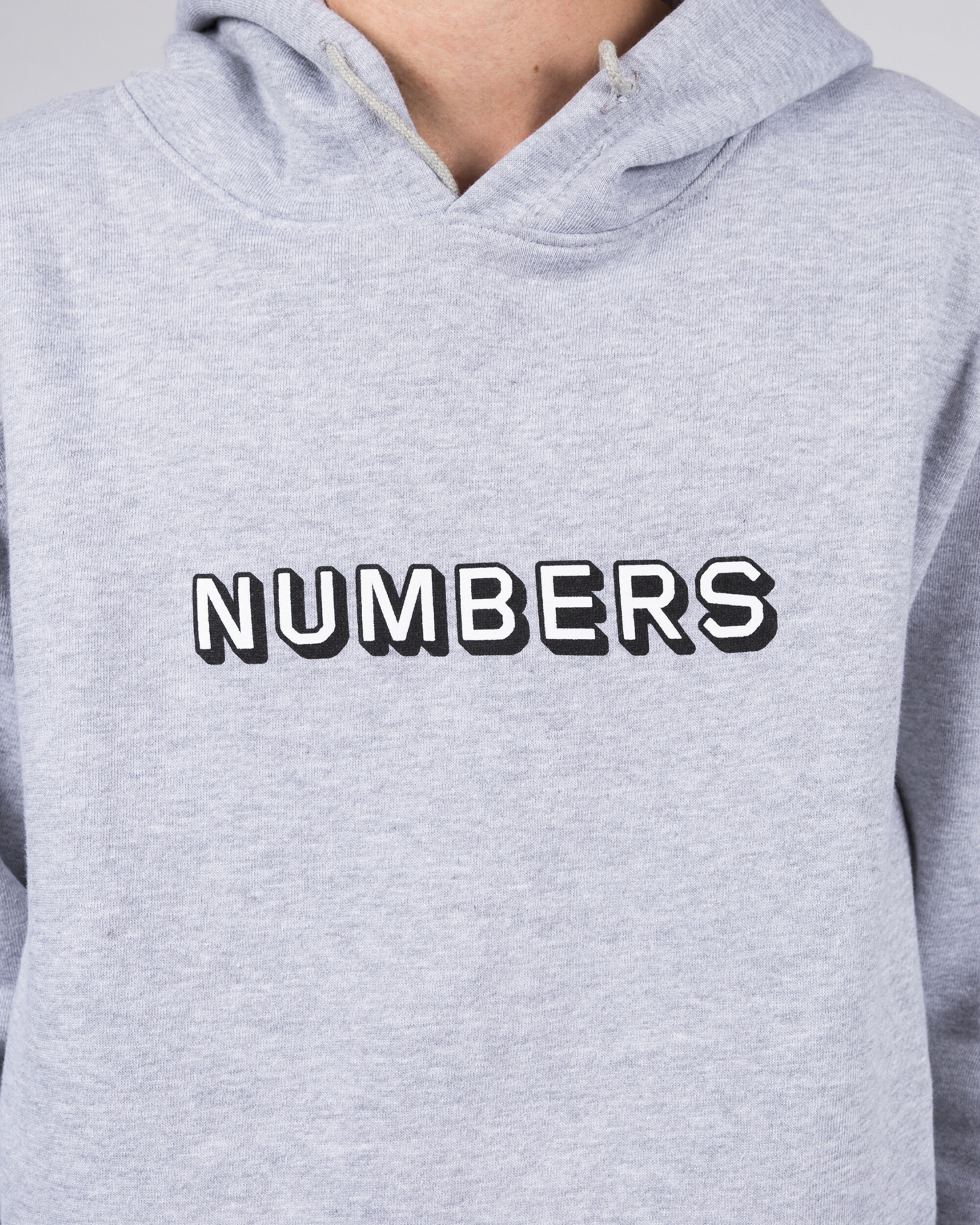 Numbers Edition Hoodie EMB 3D Wordmark Fleece Hoodie Athletic Heather