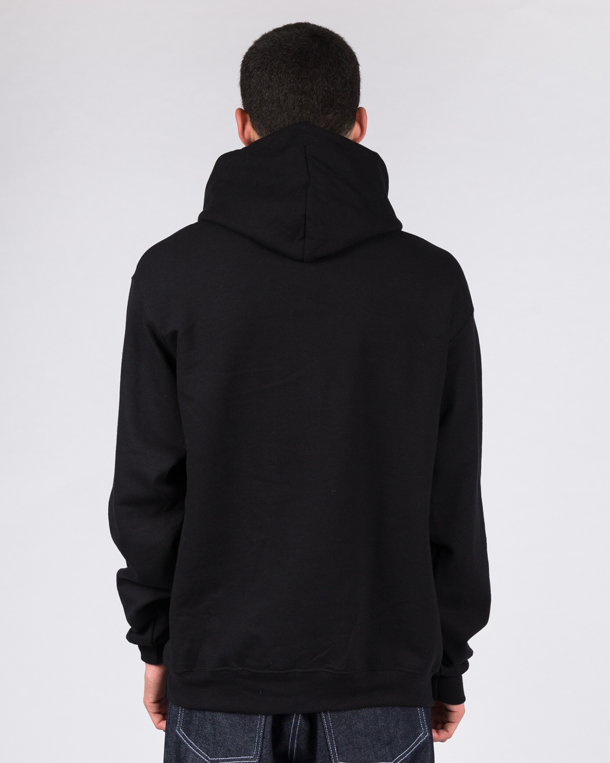 Hotel Blue Embroidered Logo Champion Hoodie Black