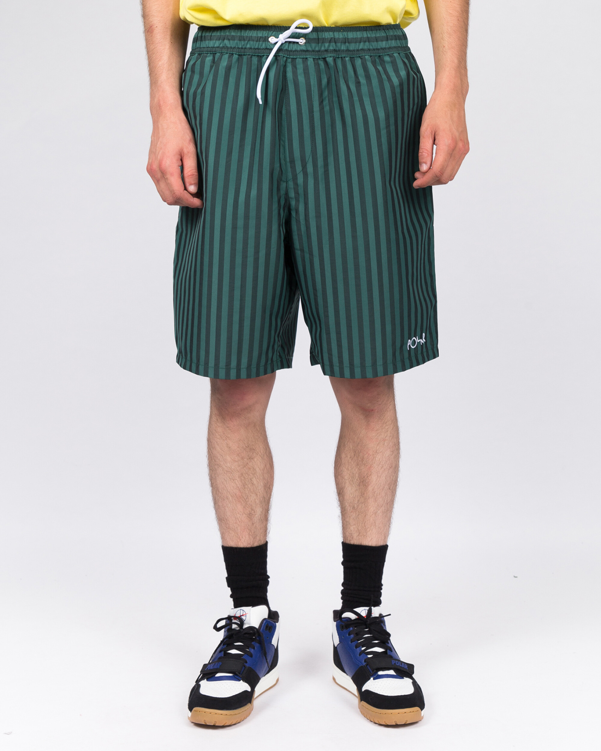 Polar Stripe Swim Shorts Dark Green
