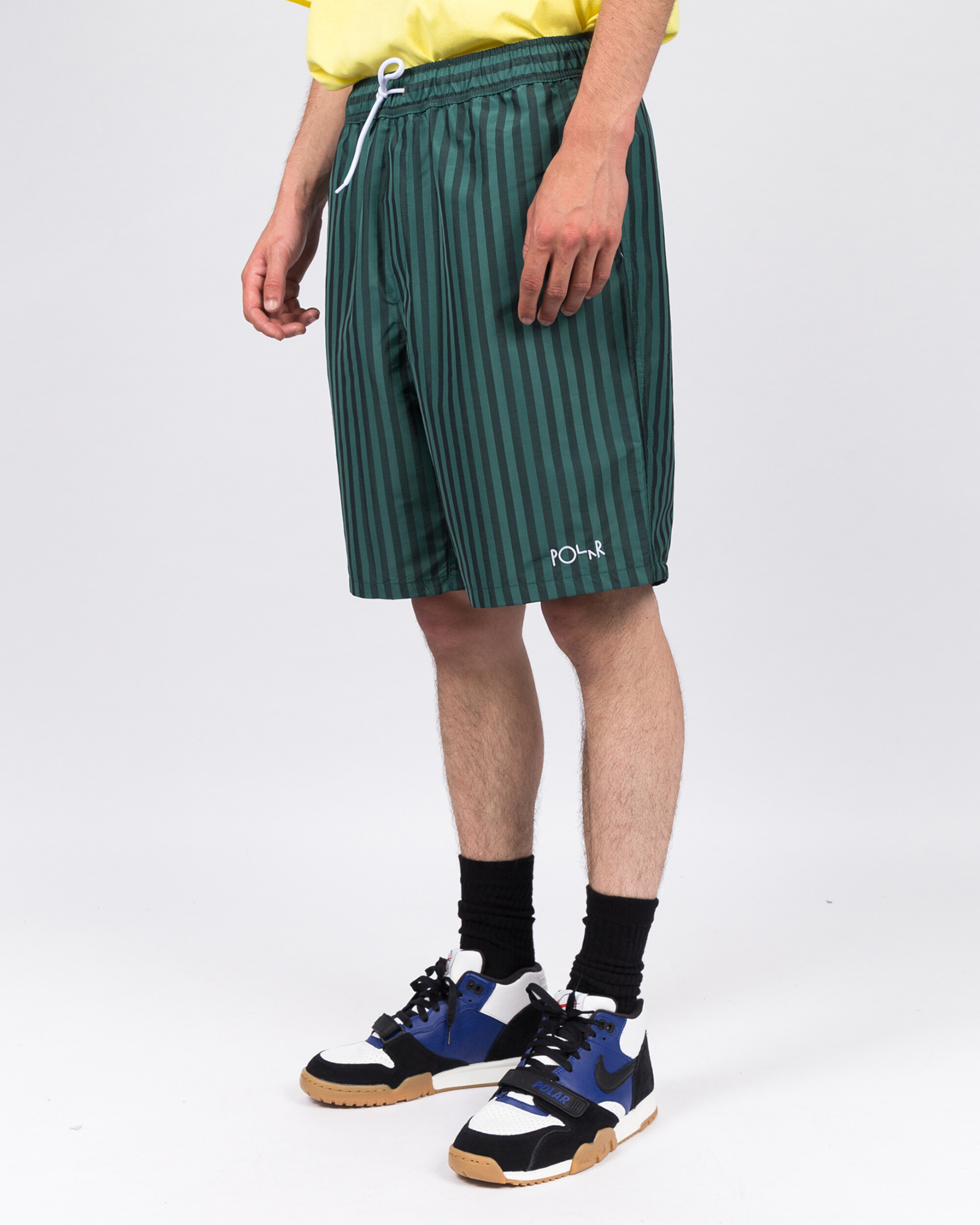 Polar Stripe Swim Shorts Dark Green