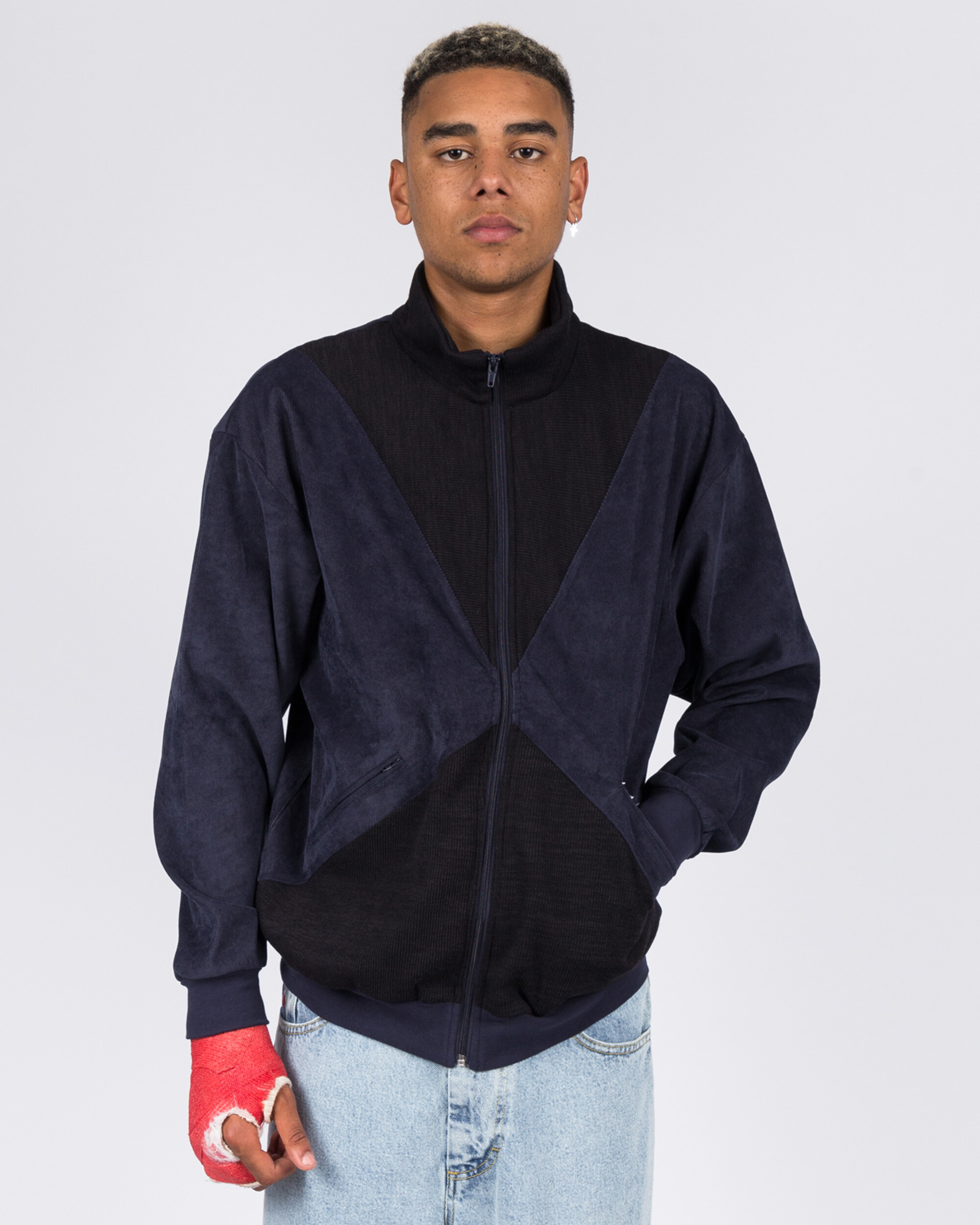 Yardsale Velour Full Zip Navy
