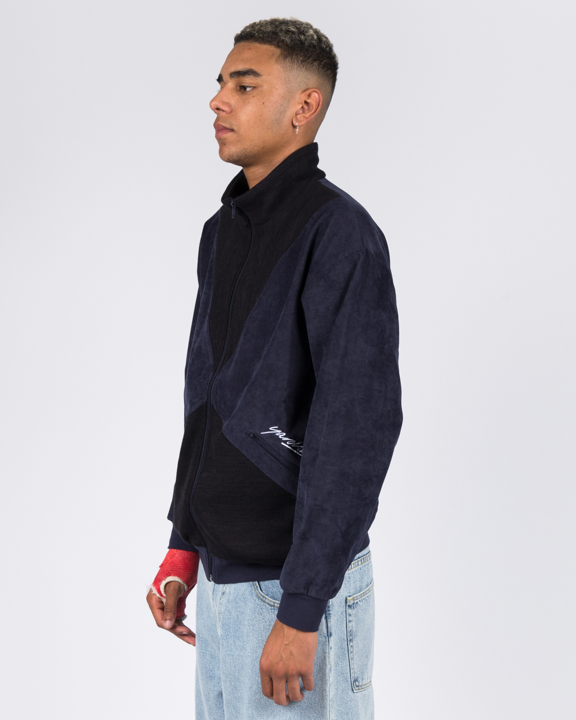 Yardsale Velour Full Zip Navy