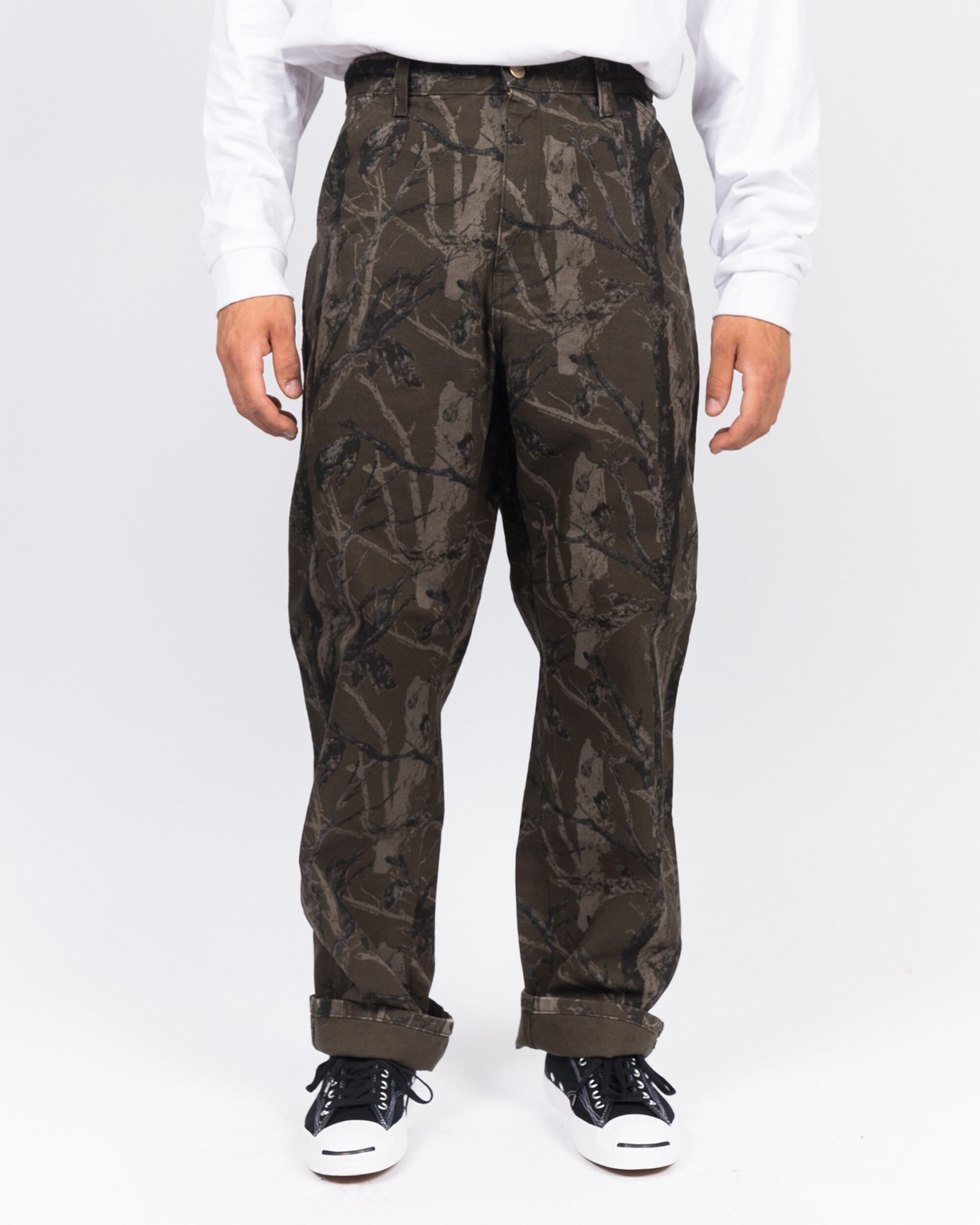 Carhartt single knee pant camo tree/green rinsed