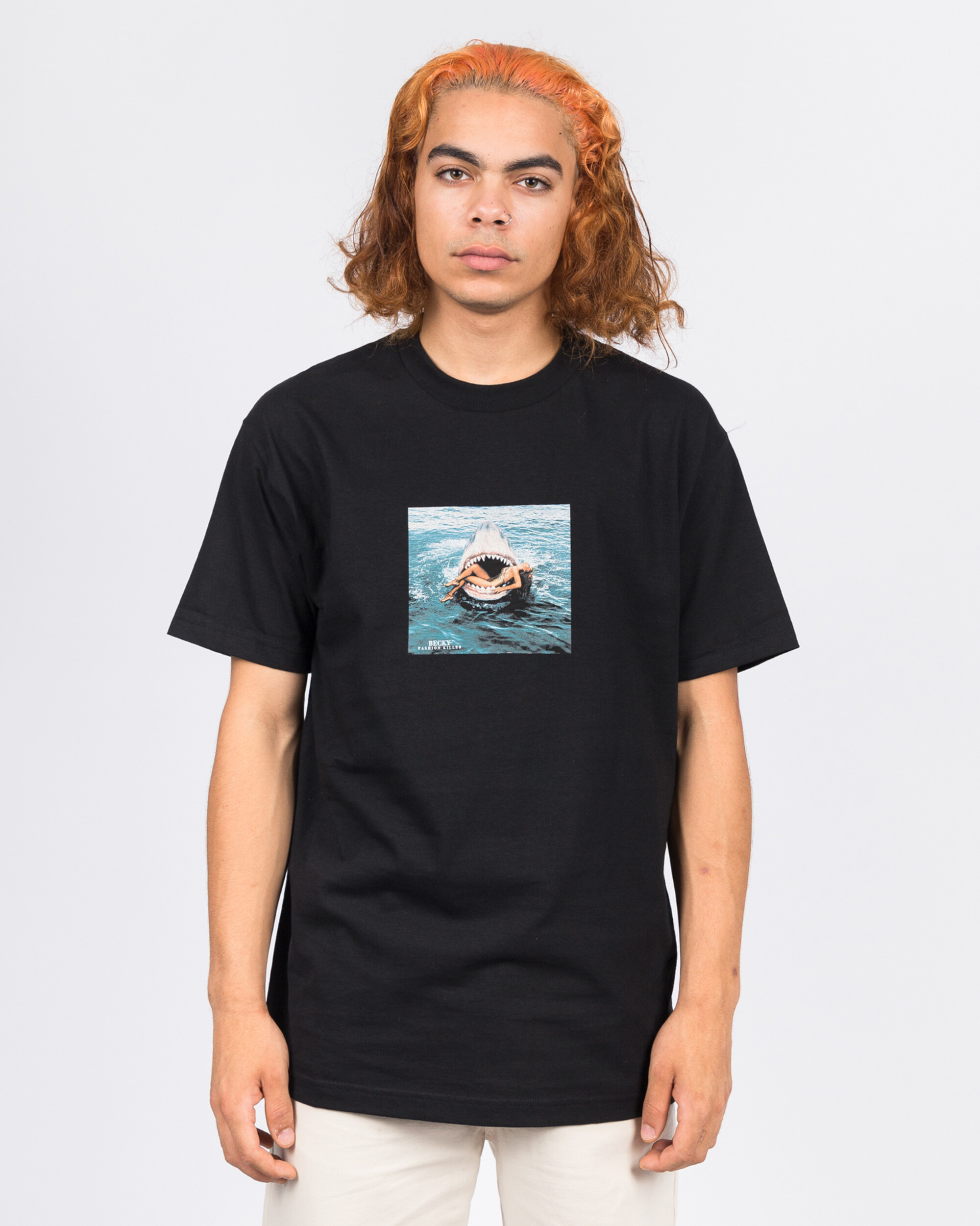 Becky Fashion Killer Shark T-Shirt Black