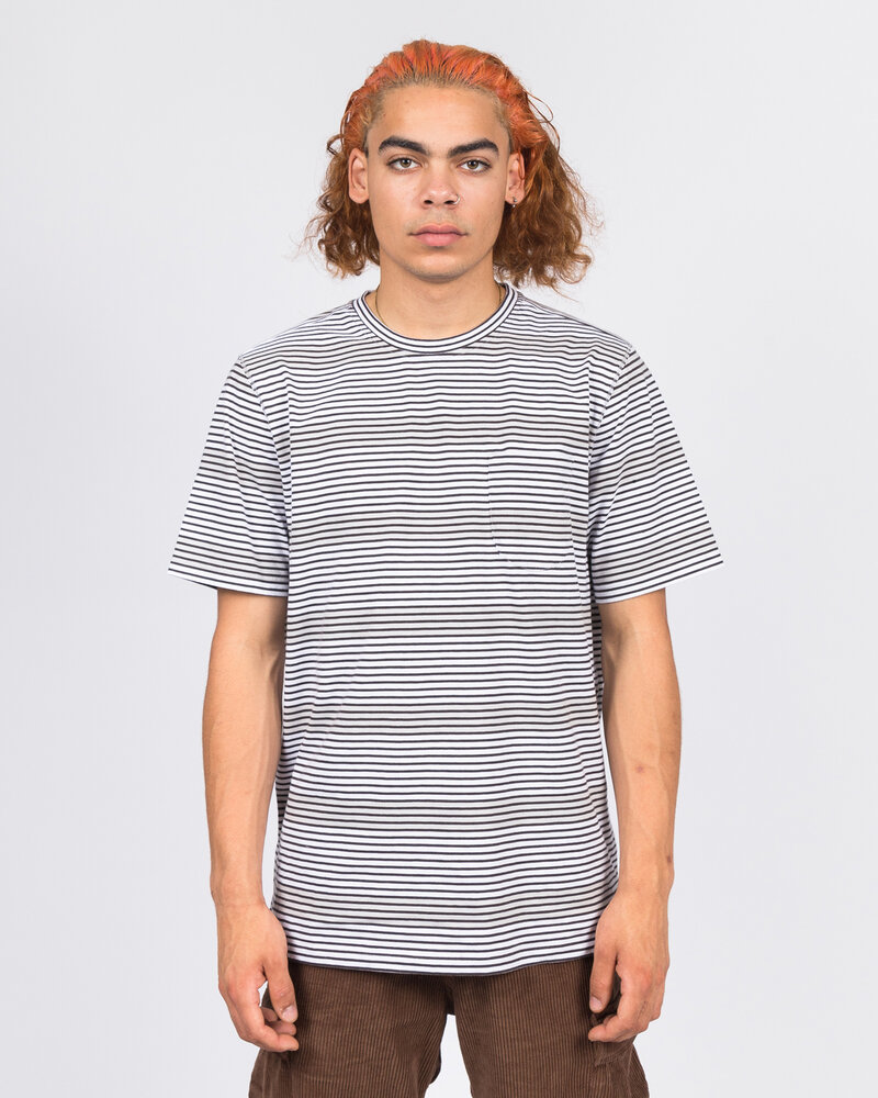 Pop Trading Co Pop Trading Co harde stripe t-shirt anthracite/white