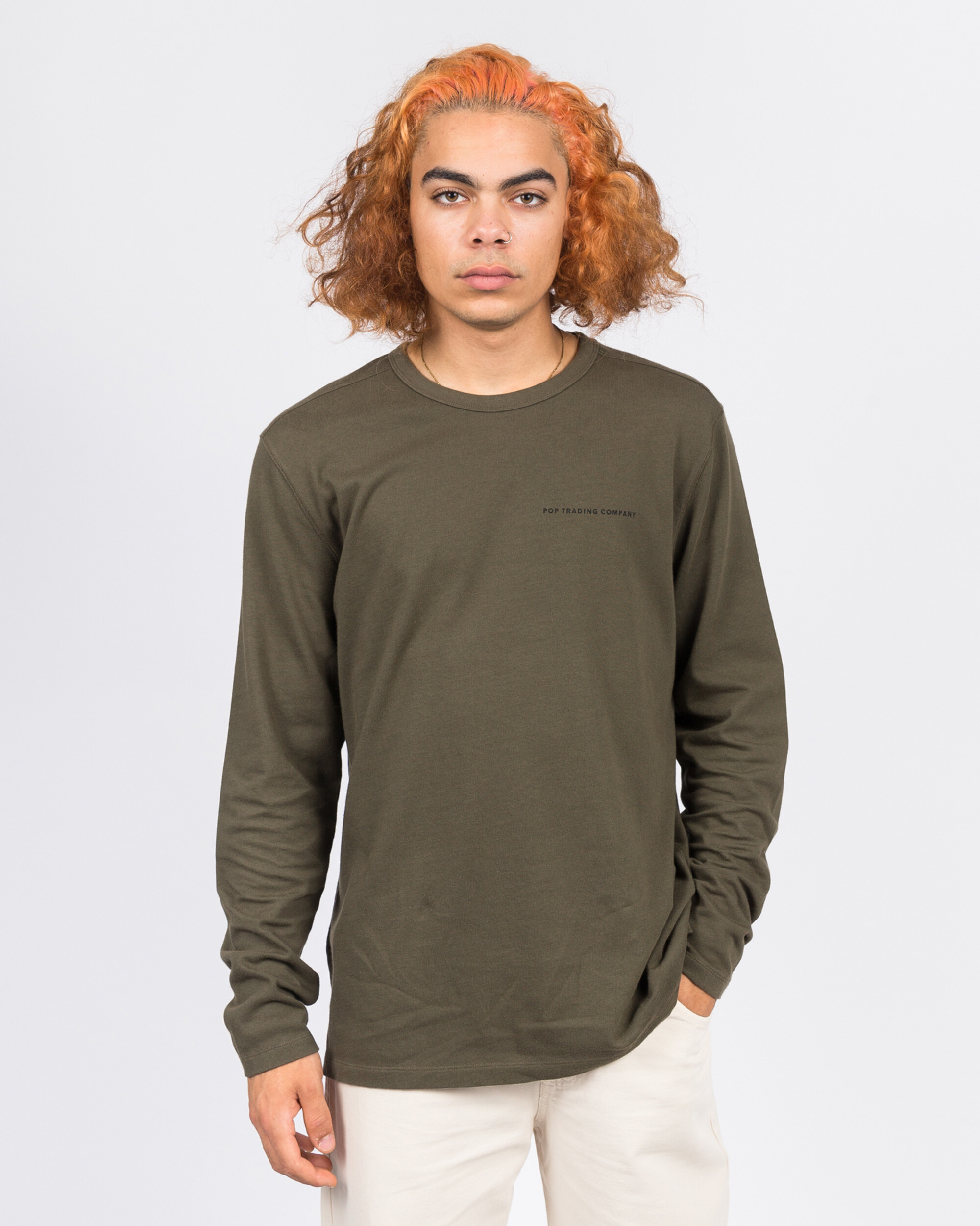 Pop Trading Co logo longsleeve t-shirt combat
