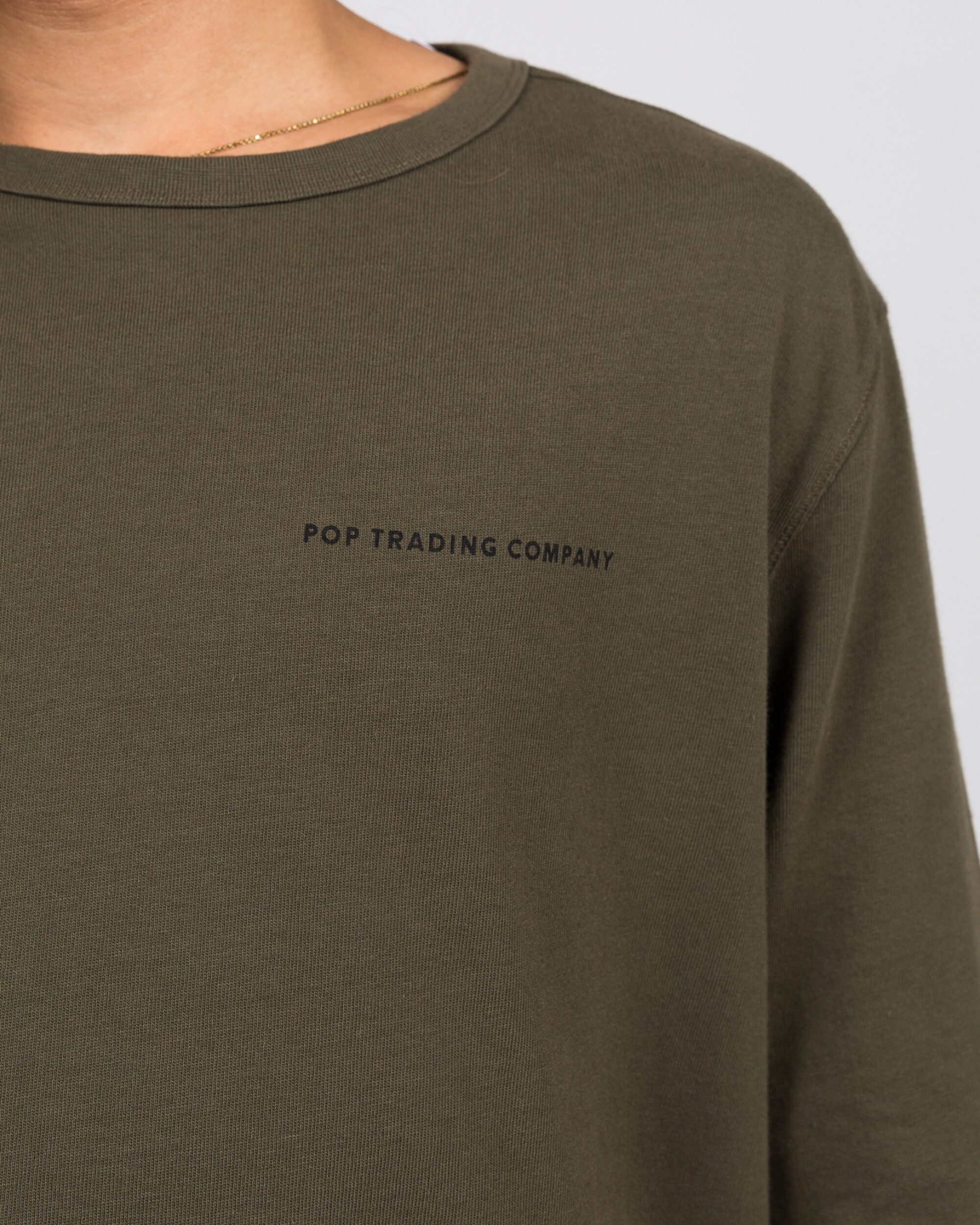 Pop Trading Co logo longsleeve t-shirt combat