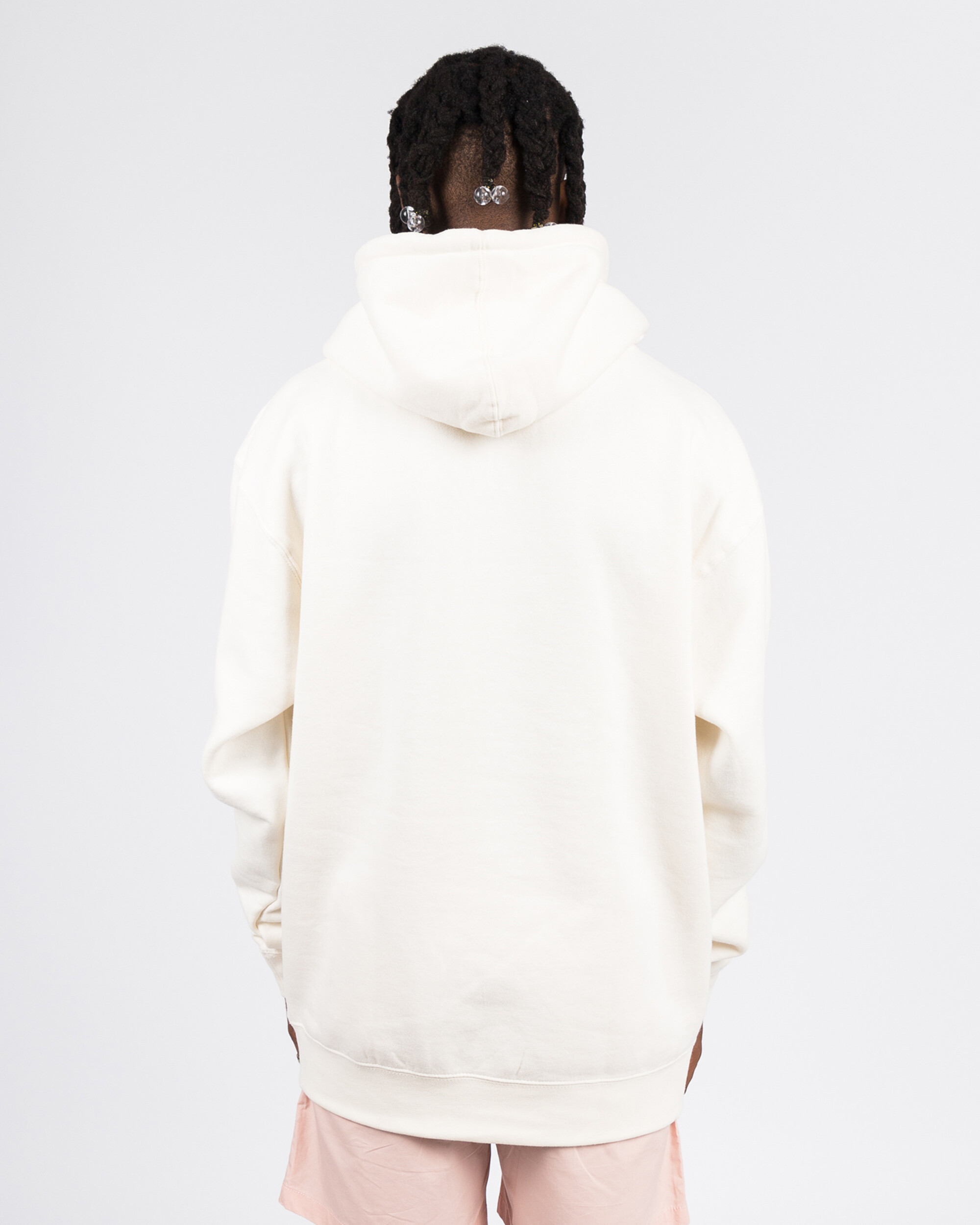 Skateboard Café Embroidered Hoody Cream