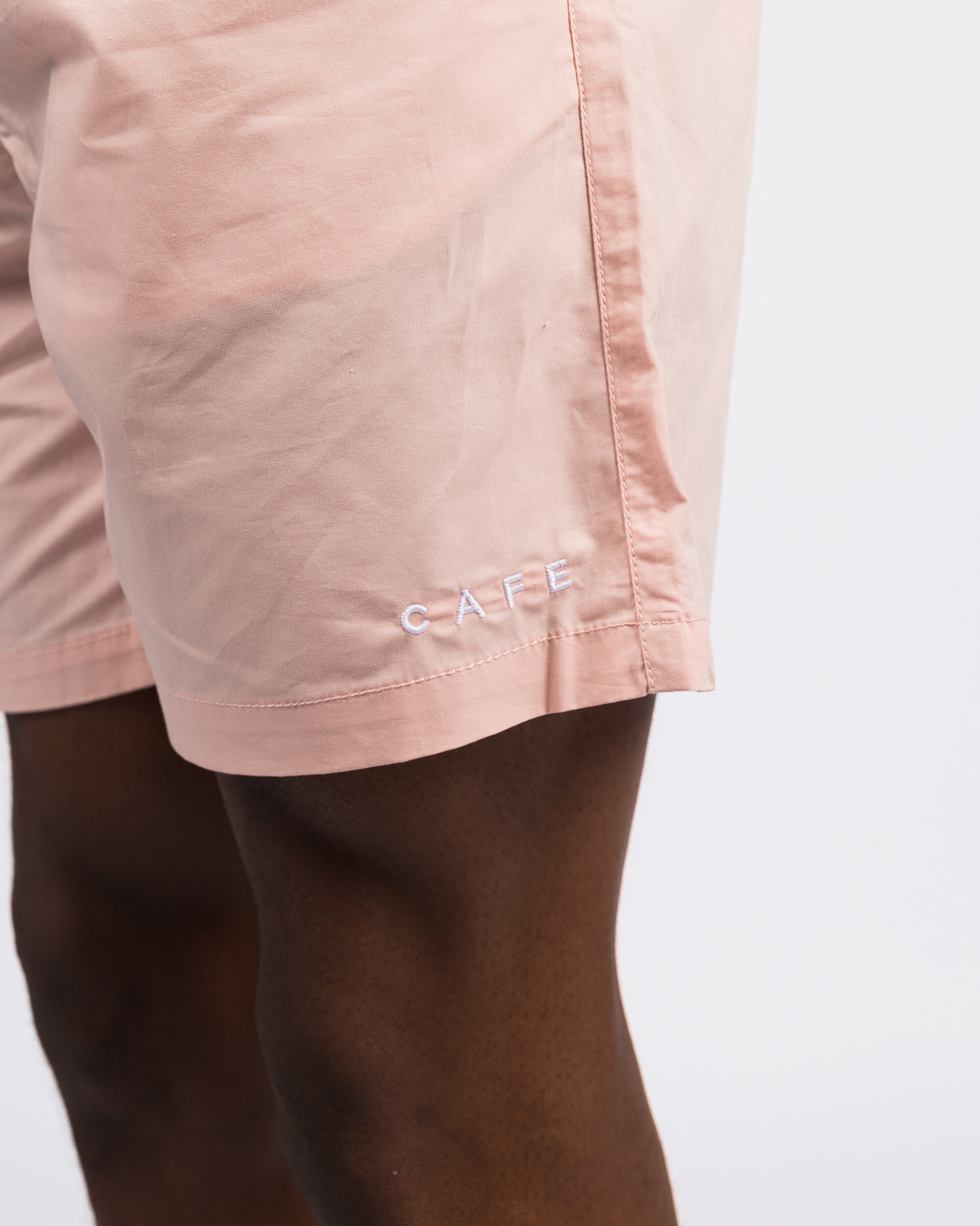 Skateboard Café Embroidered Shorts Pink