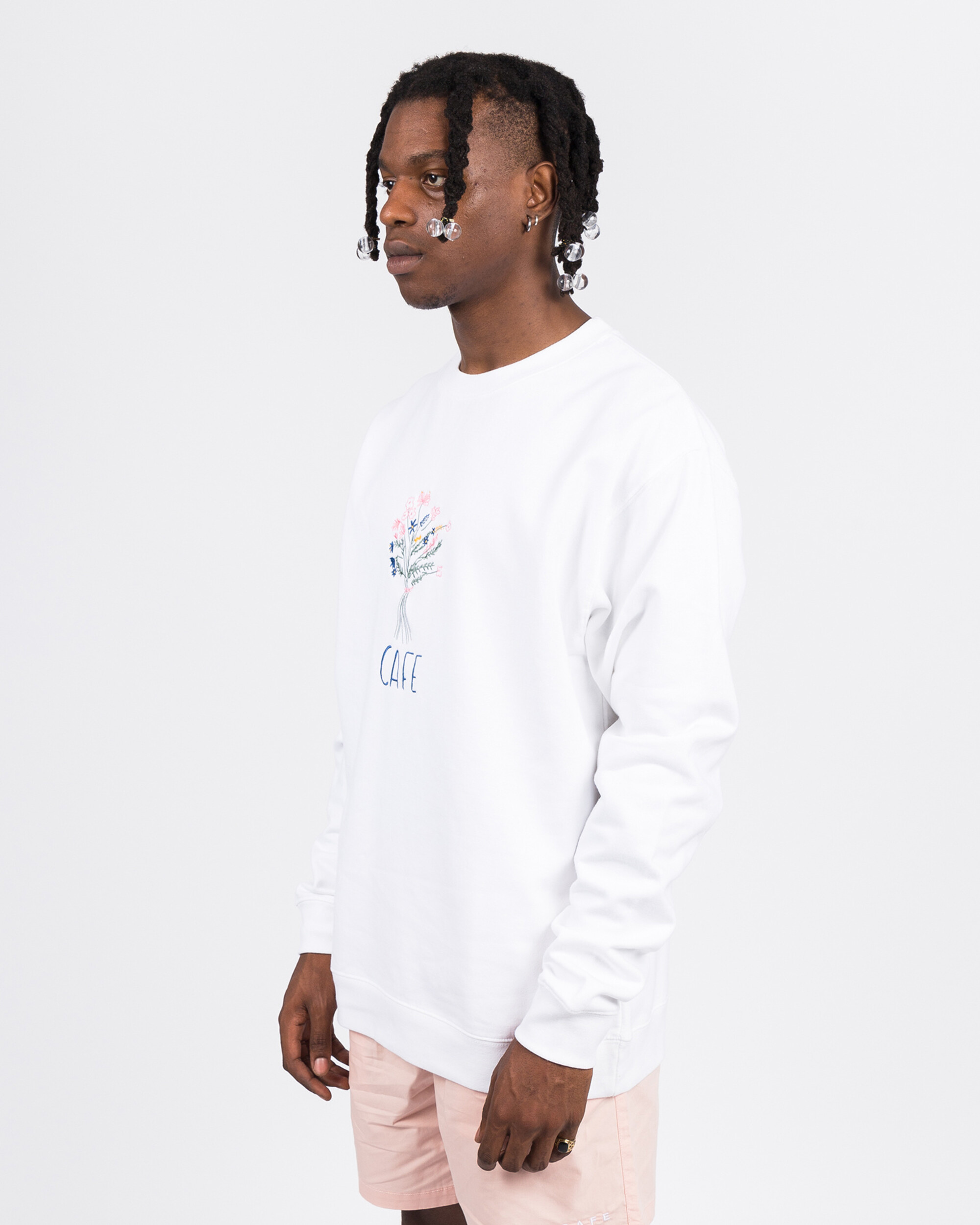 Skateboard Café Bouquet Crew White