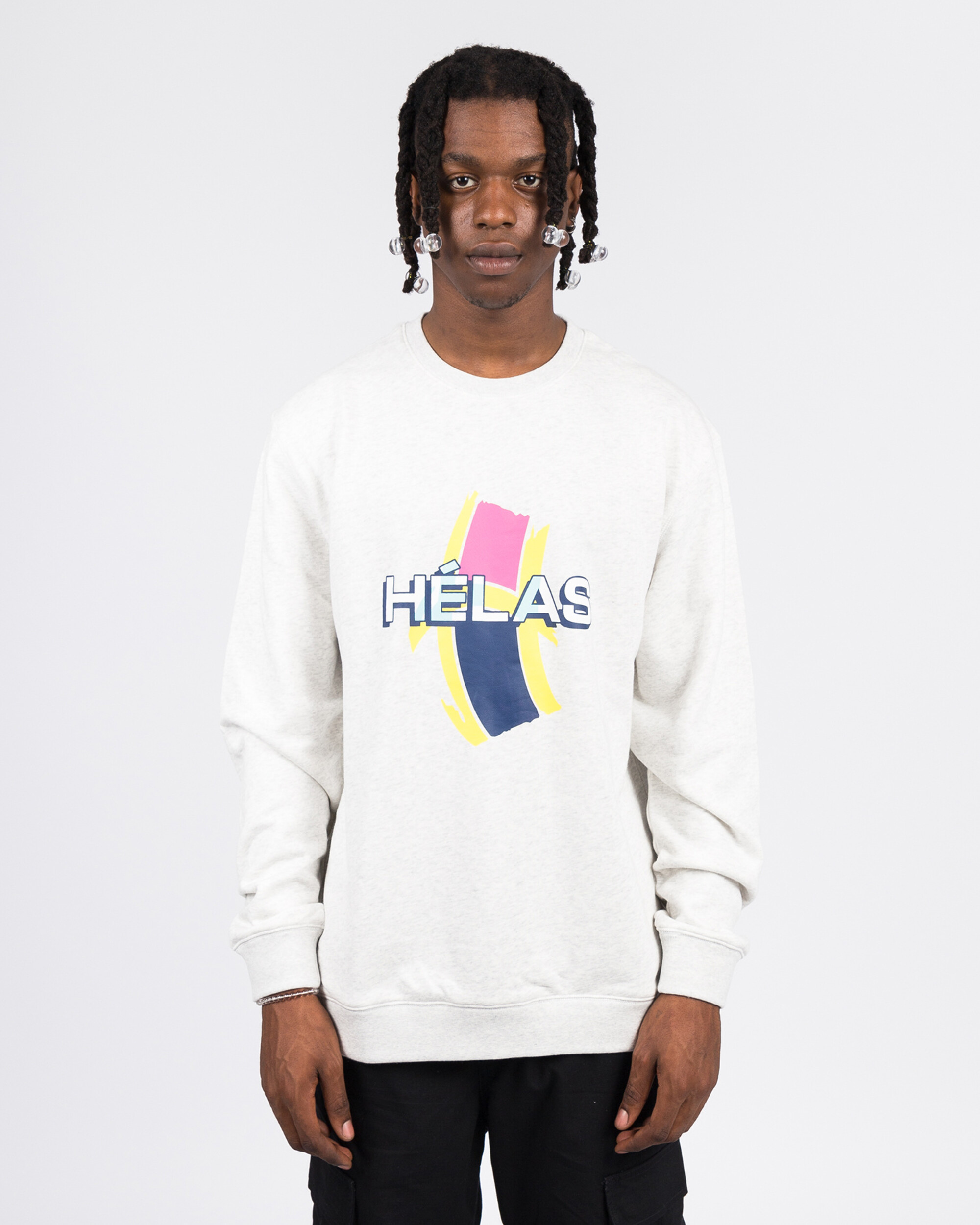 Helas REAR CREWNECK HEATHER GREY